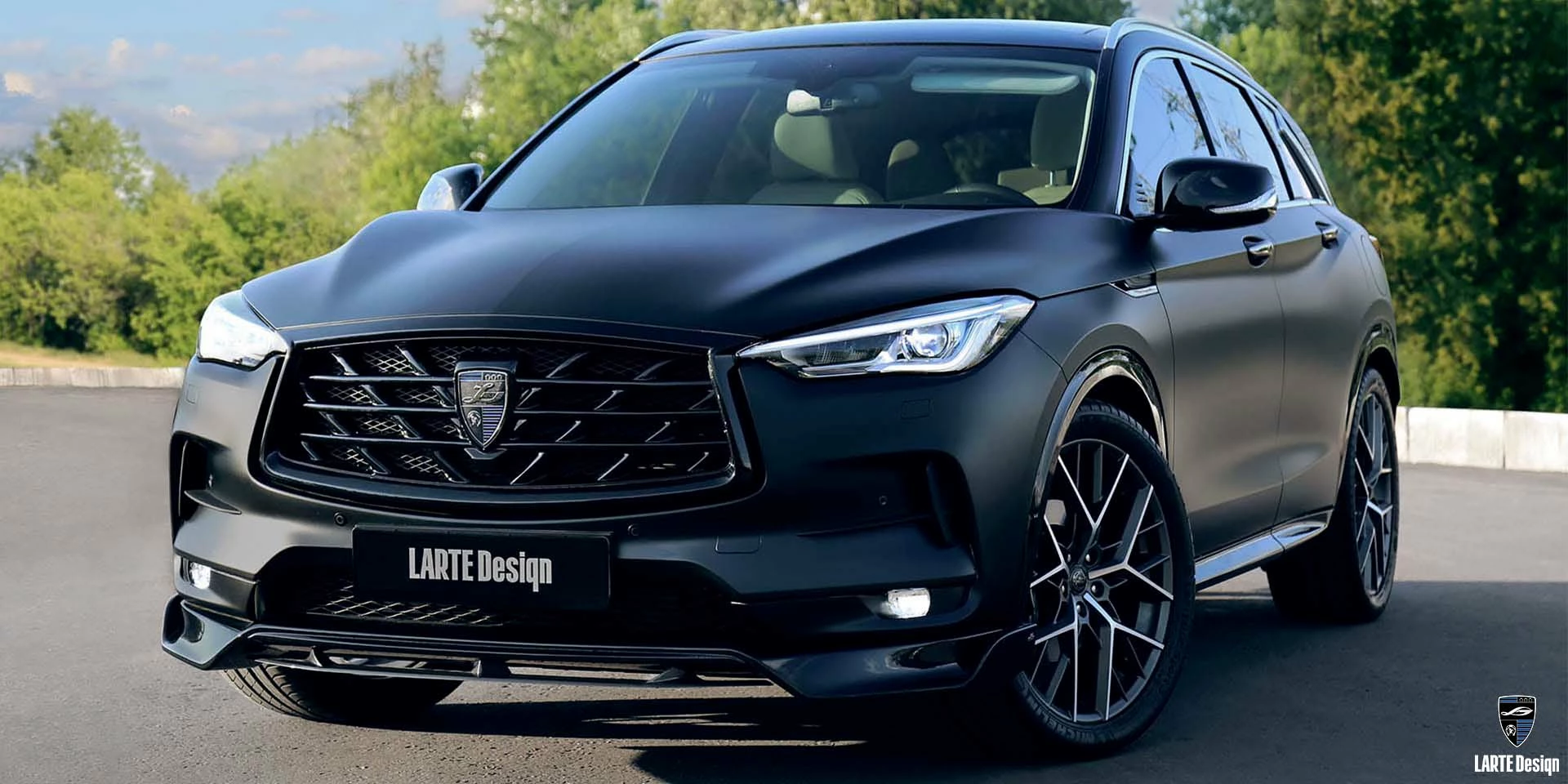 Kaufen Sie einen glänzend schwarzen Frontstoßstangen-Splitter für den Infiniti QX50 Luxury schwarze Ausführung