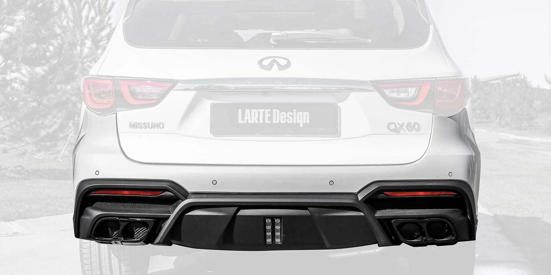 Buy glossy black accessories Rear skirt for INFINITI QX60 Luxe 2017/2018/2019/2020/2021/2022