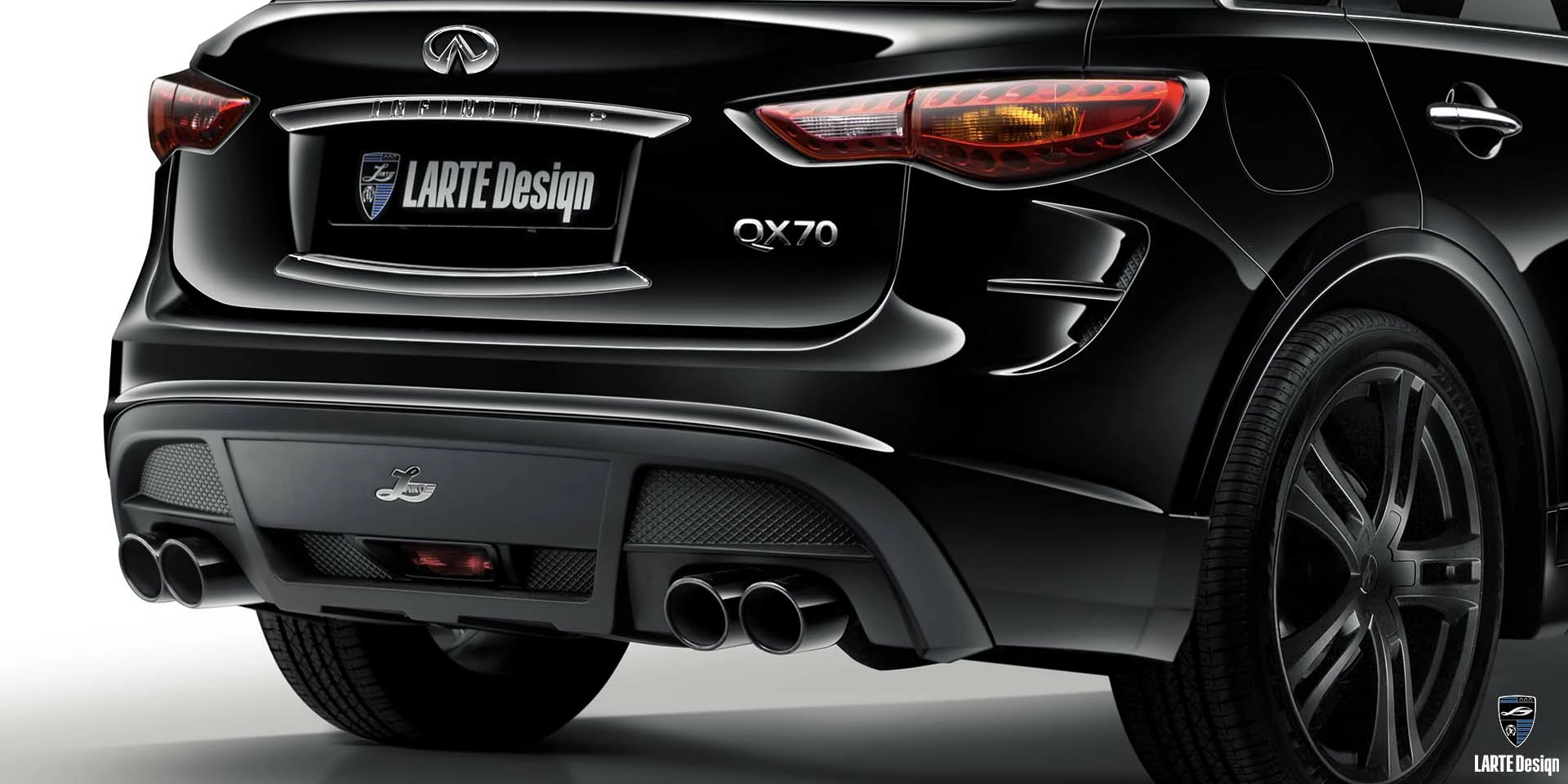 Order Exhaust system with straight pipes for INFINITI QX70 luxury black