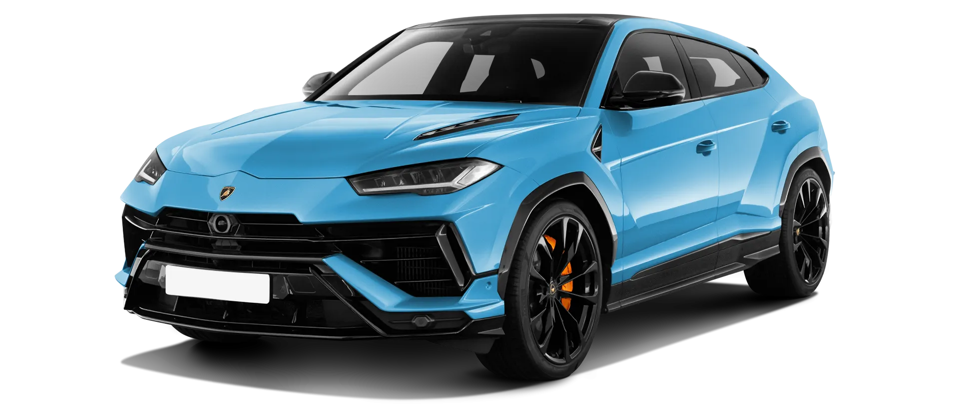 Lamborghini URUS S / Performante serienmäßige Frontansicht in Blu Cepheus Lamborghini URUS S / Performante serienmäßige Frontansicht in Blu Cepheus Farbe