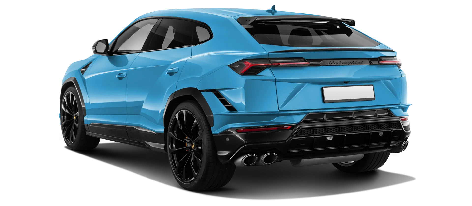 Lamborghini URUS S / Performante serienmäßige Rückansicht in Blu Cepheus Lamborghini URUS S / Performante serienmäßige Rückansicht in Blu Cepheus Farbe