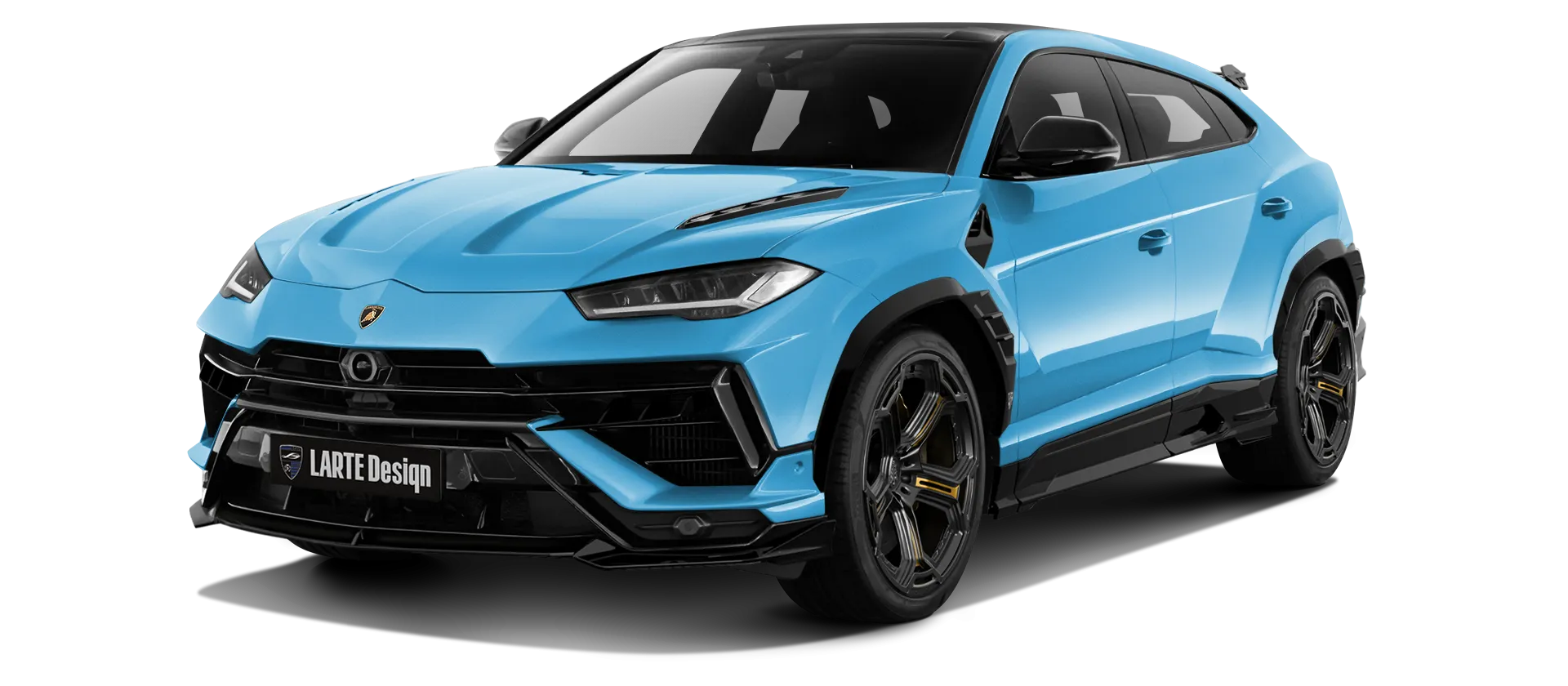 Lamborghini URUS S / Performante mit lackierte Frontansicht in Blu Cepheus Lamborghini URUS S / Performante mit lackiertem Karosserie-Kit: Frontansicht in Blu Cepheus