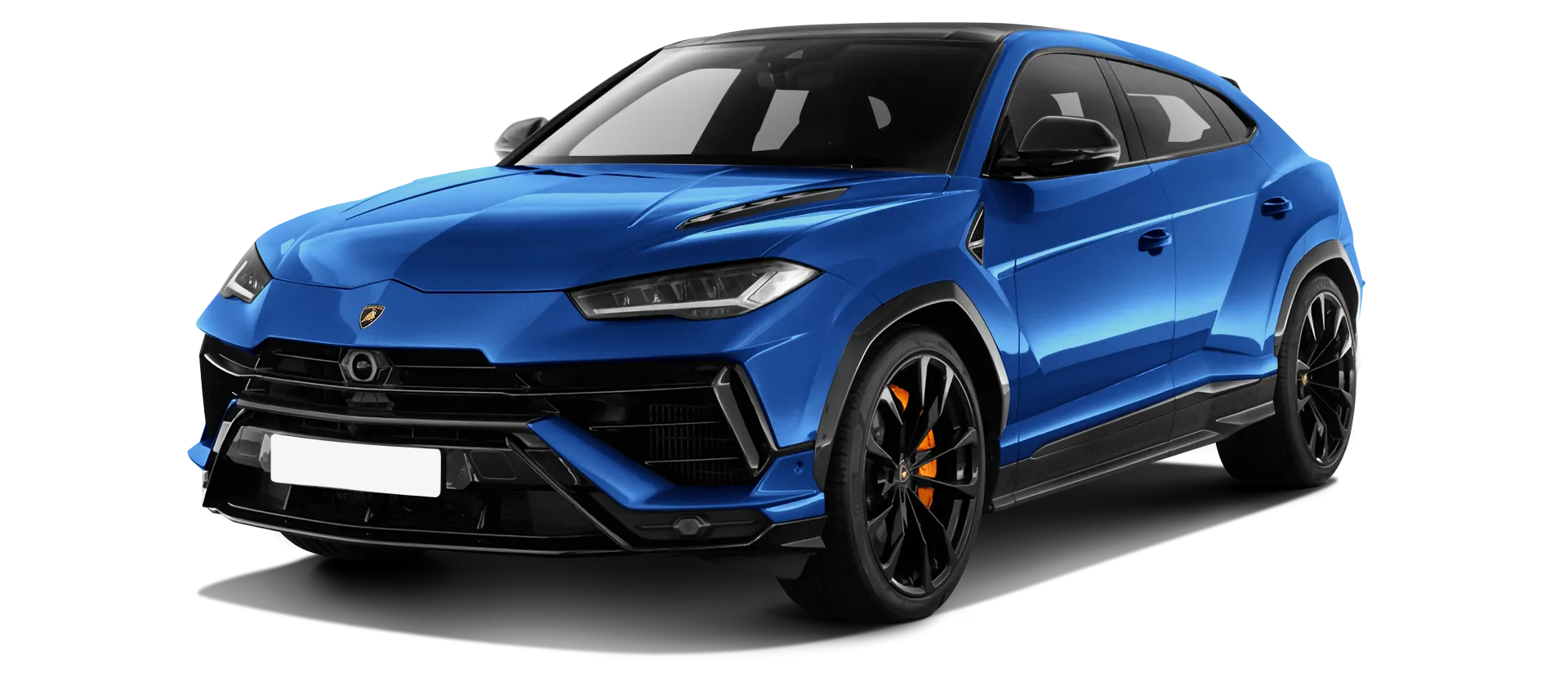 Lamborghini URUS S / Performante serienmäßige Frontansicht in Blu Nethus Lamborghini URUS S / Performante serienmäßige Frontansicht in Blu Nethus Farbe