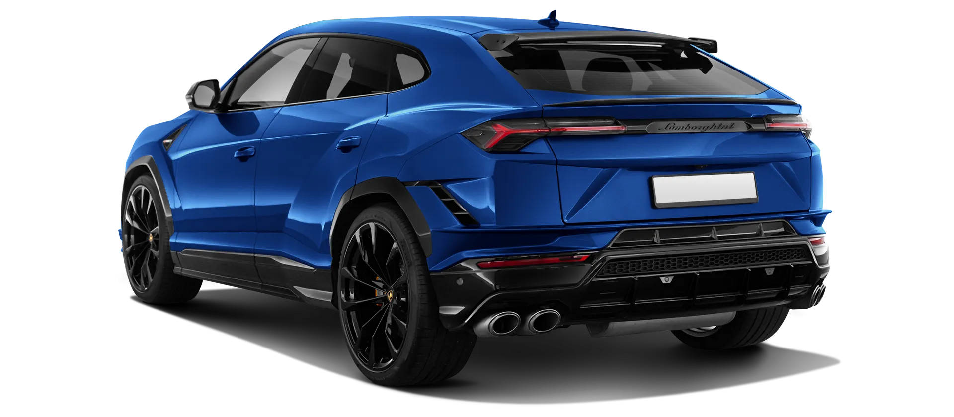 Lamborghini URUS S / Performante serienmäßige Rückansicht in Blu Nethus Lamborghini URUS S / Performante serienmäßige Rückansicht in Blu Nethus Farbe