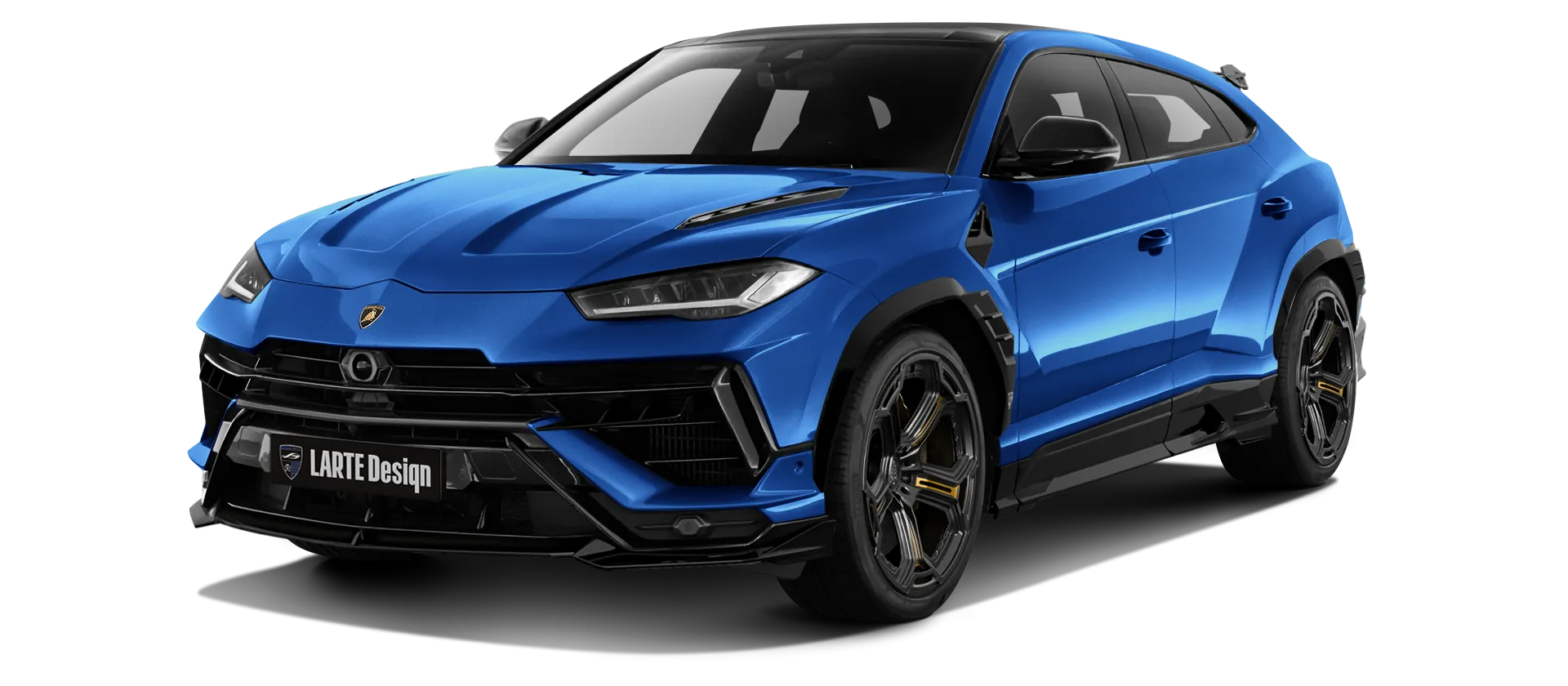 Lamborghini URUS S / Performante mit lackierte Frontansicht in Blu Nethus Lamborghini URUS S / Performante mit lackiertem Karosserie-Kit: Frontansicht in Blu Nethus