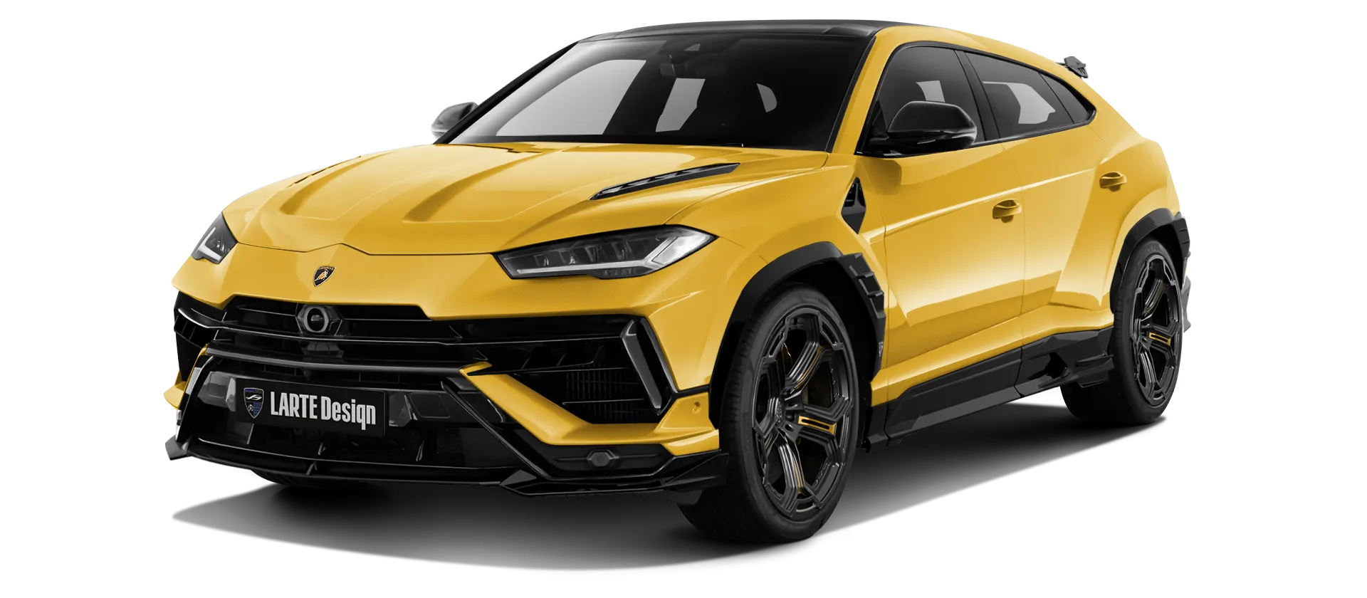 Lamborghini URUS S / Performante mit lackierte Frontansicht in Giallo Inti Lamborghini URUS S / Performante mit lackiertem Karosserie-Kit: Frontansicht in Giallo Inti