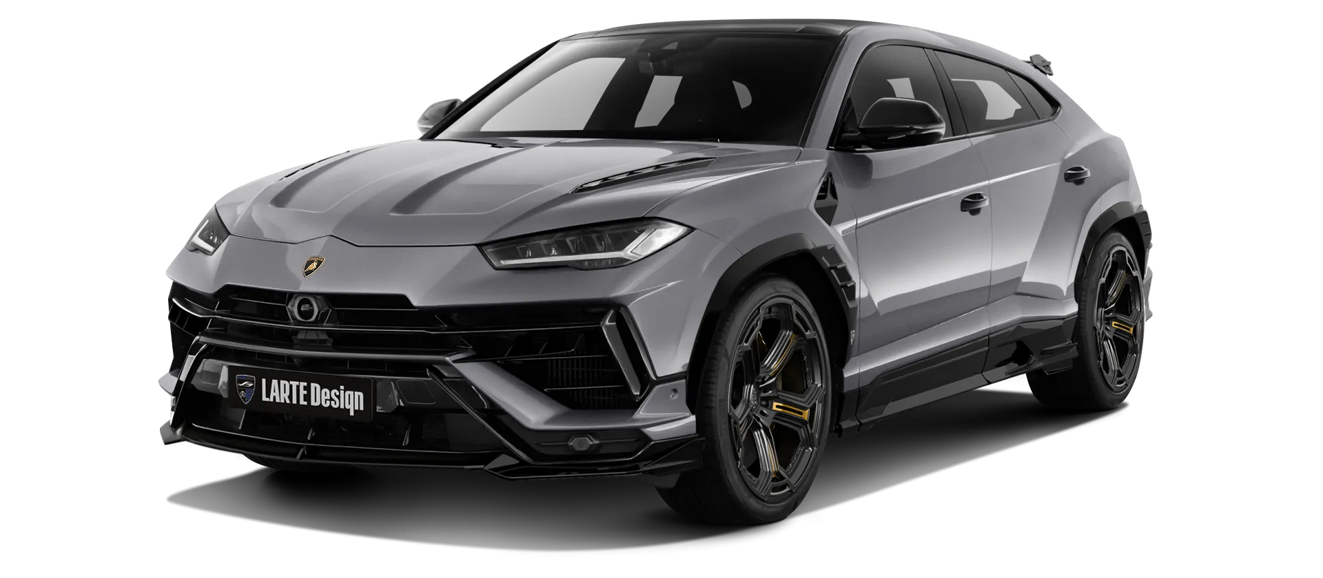 Lamborghini URUS S / Performante mit lackierte Frontansicht in Grigio Keres Lamborghini URUS S / Performante mit lackiertem Karosserie-Kit: Frontansicht in Grigio Keres