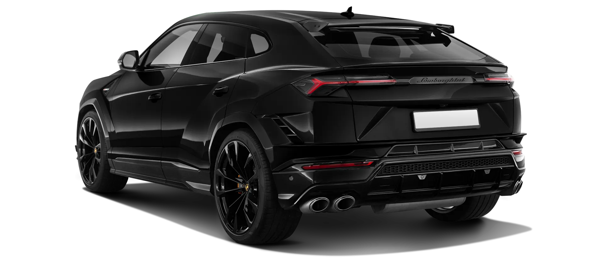 Lamborghini URUS S / Performante serienmäßige Rückansicht in Nero Helene Lamborghini URUS S / Performante serienmäßige Rückansicht in Nero Helene Farbe