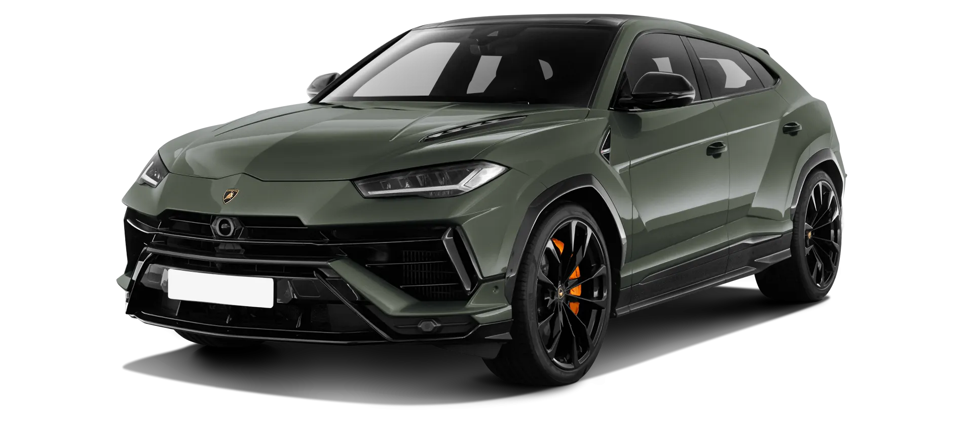 Lamborghini URUS S / Performante serienmäßige Frontansicht in Verde Ermes Lamborghini URUS S / Performante serienmäßige Frontansicht in Verde Ermes Farbe