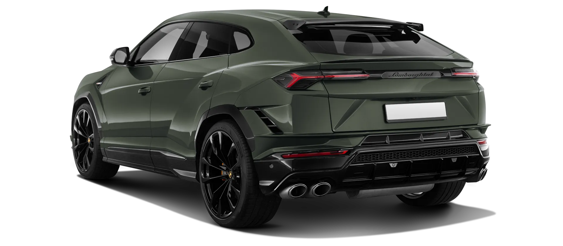 Lamborghini URUS S / Performante serienmäßige Rückansicht in Verde Ermes Lamborghini URUS S / Performante serienmäßige Rückansicht in Verde Ermes Farbe