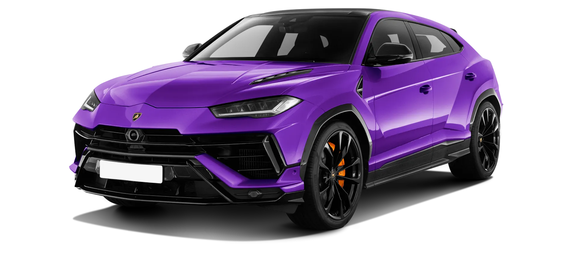 Lamborghini URUS S / Performante serienmäßige Frontansicht in Viola Mithras Lamborghini URUS S / Performante serienmäßige Frontansicht in Viola Mithras Farbe