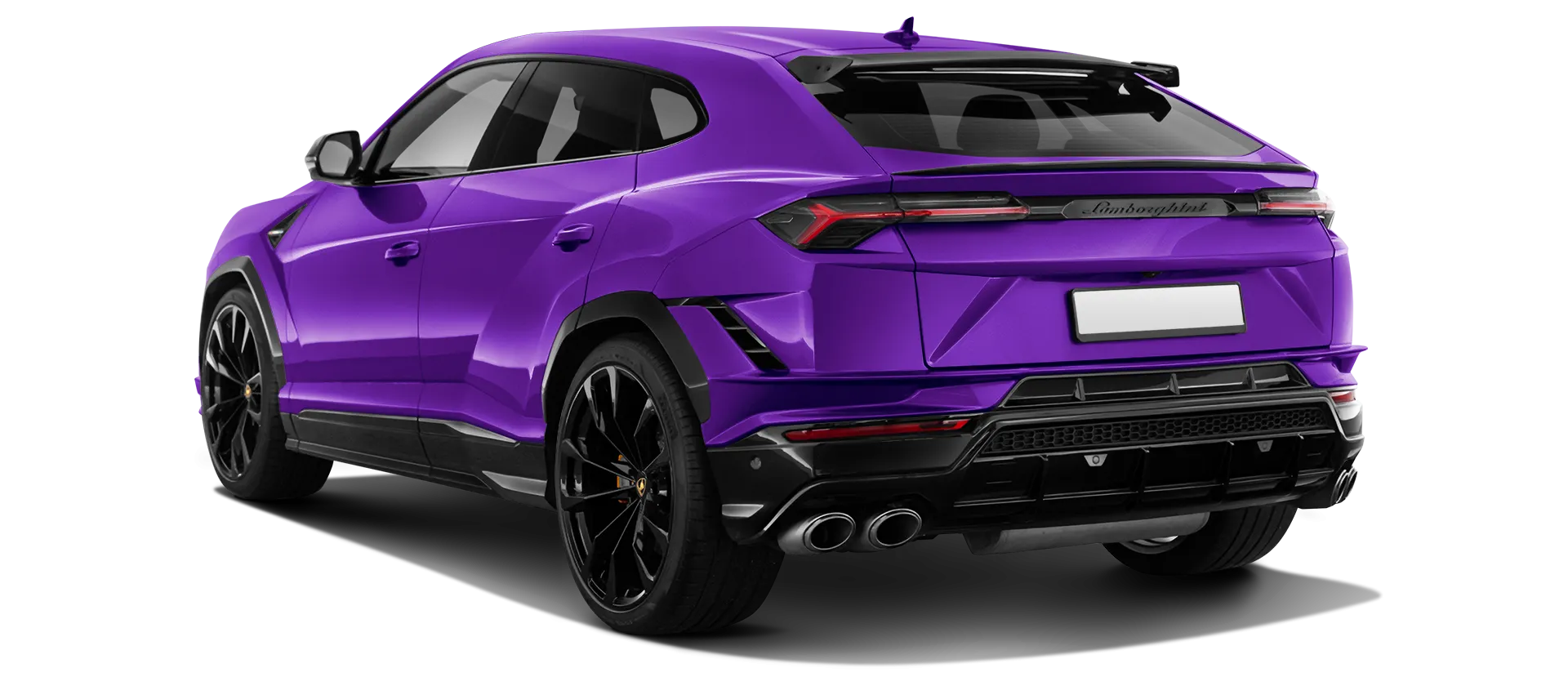 Lamborghini URUS S / Performante serienmäßige Rückansicht in Viola Mithras Lamborghini URUS S / Performante serienmäßige Rückansicht in Viola Mithras Farbe