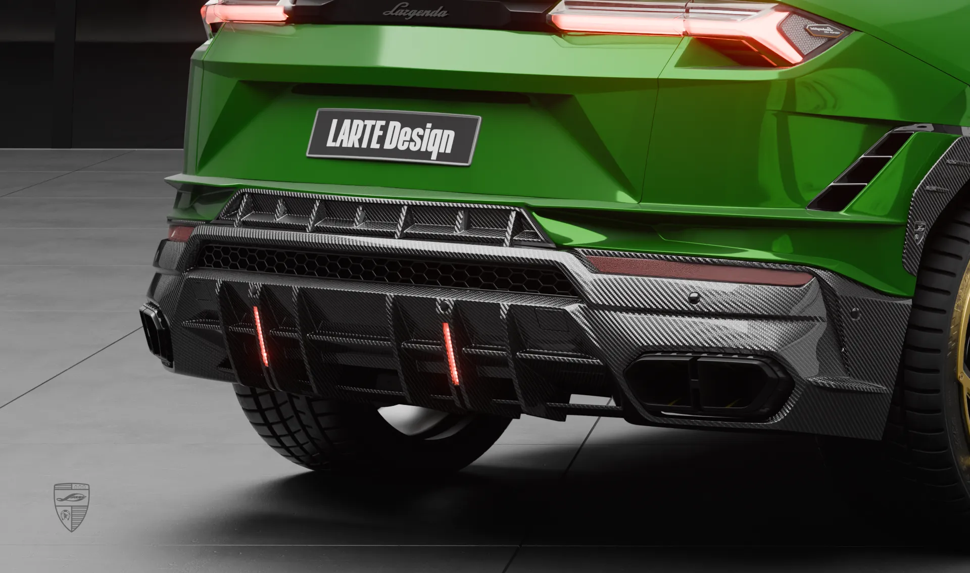 Carbonfaser-Heckdiffusor Upgrade für das Sportwagen Lamborghini URUS S / Performante Carbonfaser-Heckdiffusor Upgrade für das Sportwagen Lamborghini URUS S / Performante von LARTE Design