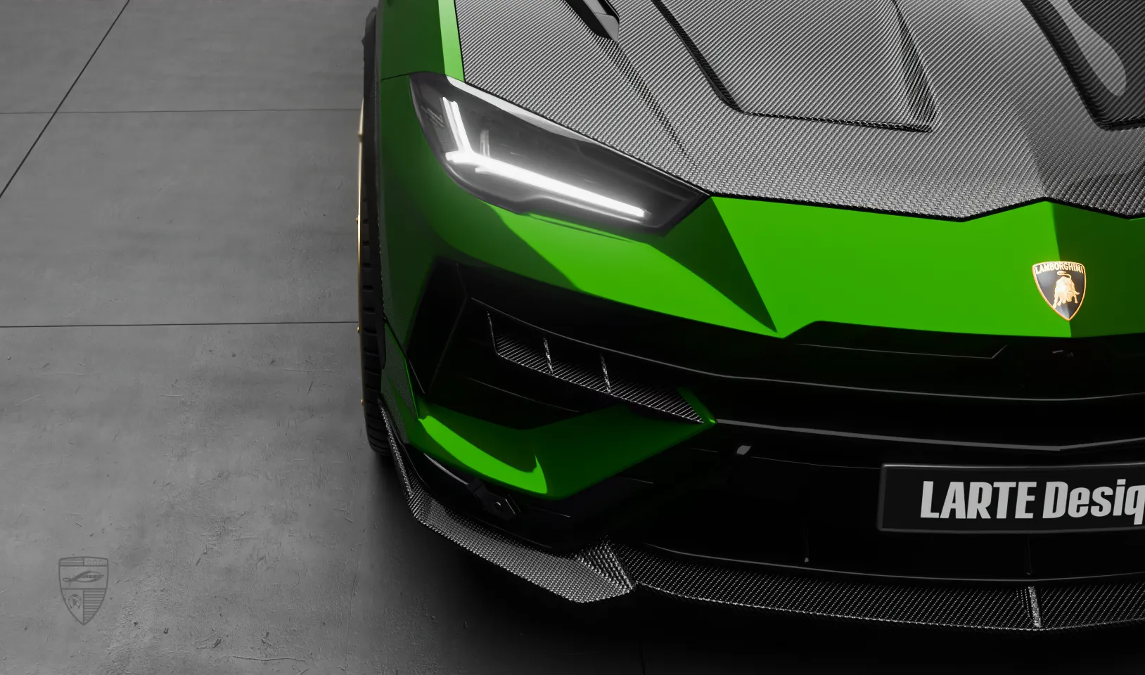 Carbonfaser-Frontstoßfänger-Einsatz für Ihren Lamborghini URUS S / Performante im Erscheinungspaket Carbonfaser-Frontstoßfänger-Einsatz für Ihren Lamborghini URUS S / Performante im Erscheinungspaket von LARTE Design