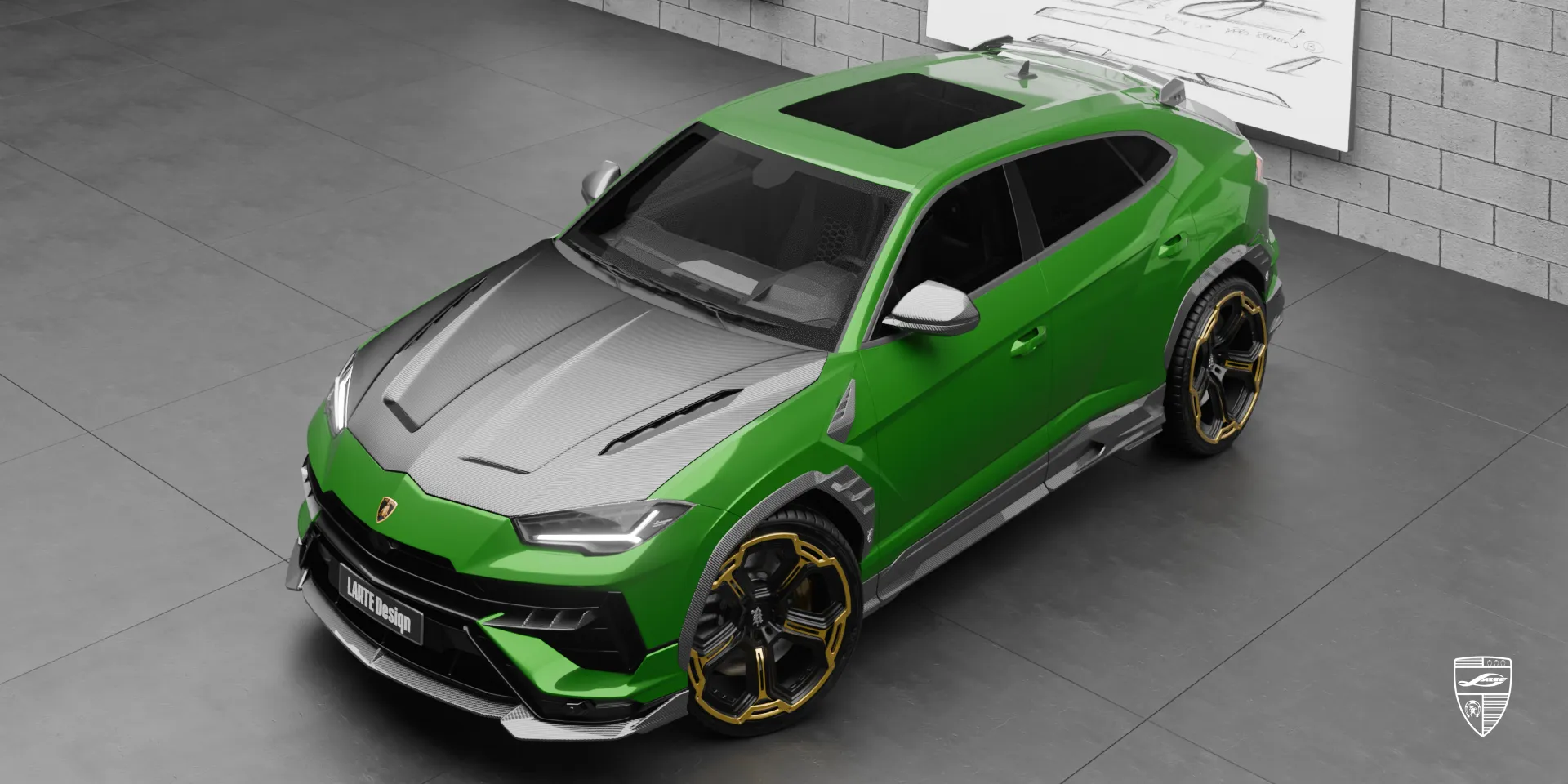 Lamborghini URUS Performante mit Haube & Coupé-Silhouette Lamborghini URUS Performante SUV mit Belüftungshaube & Coupé‑Silhouette