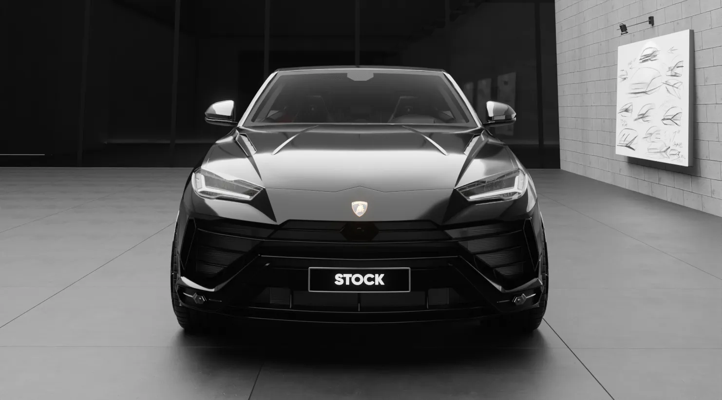 Frontansicht eines Lamborghini URUS S / Performante mit einem Karosserie-Kit für ein individuelles Erscheinungsbild
