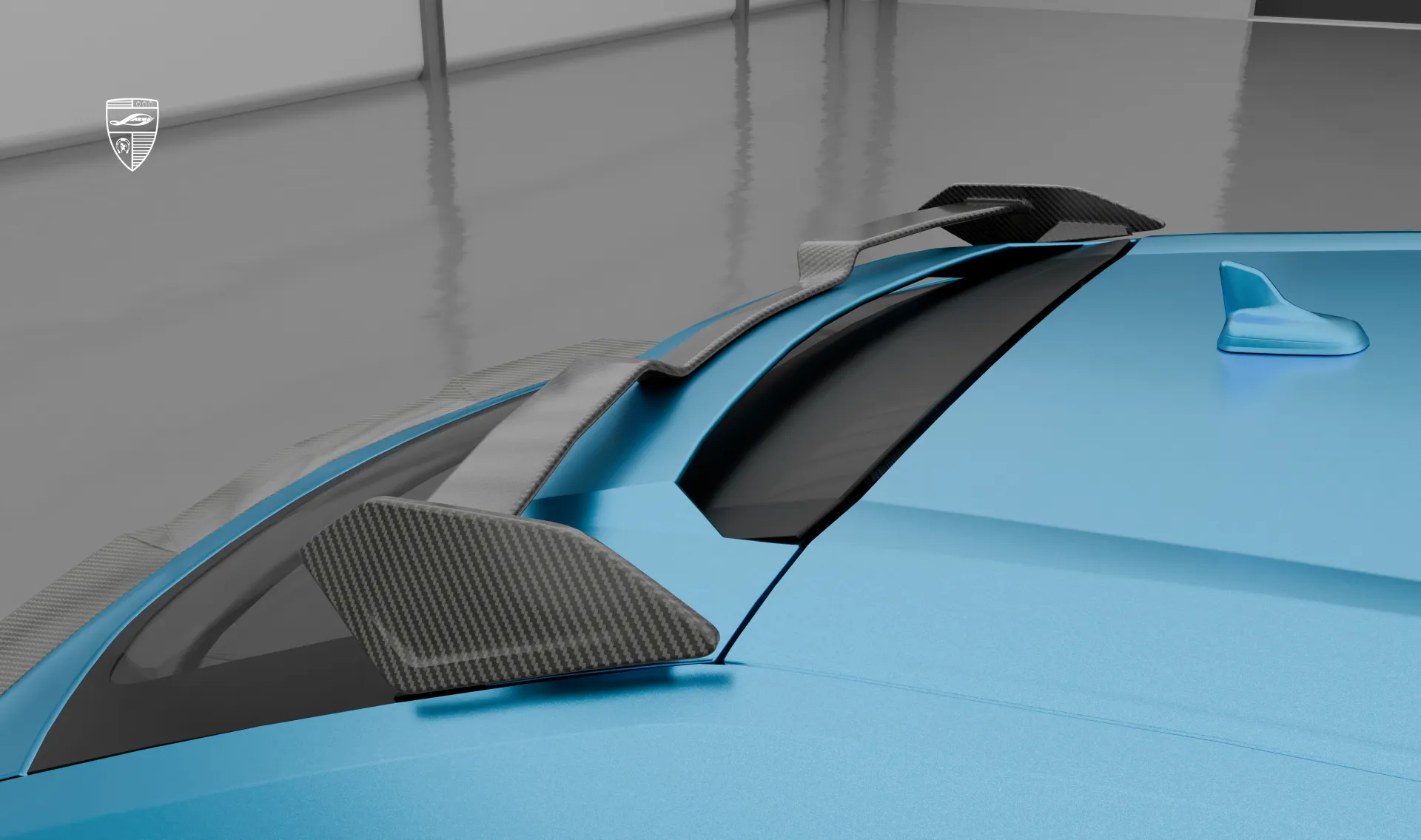 Roof spoiler upgrade for the luxury car Lamborghini URUS SE from LARTE Design
