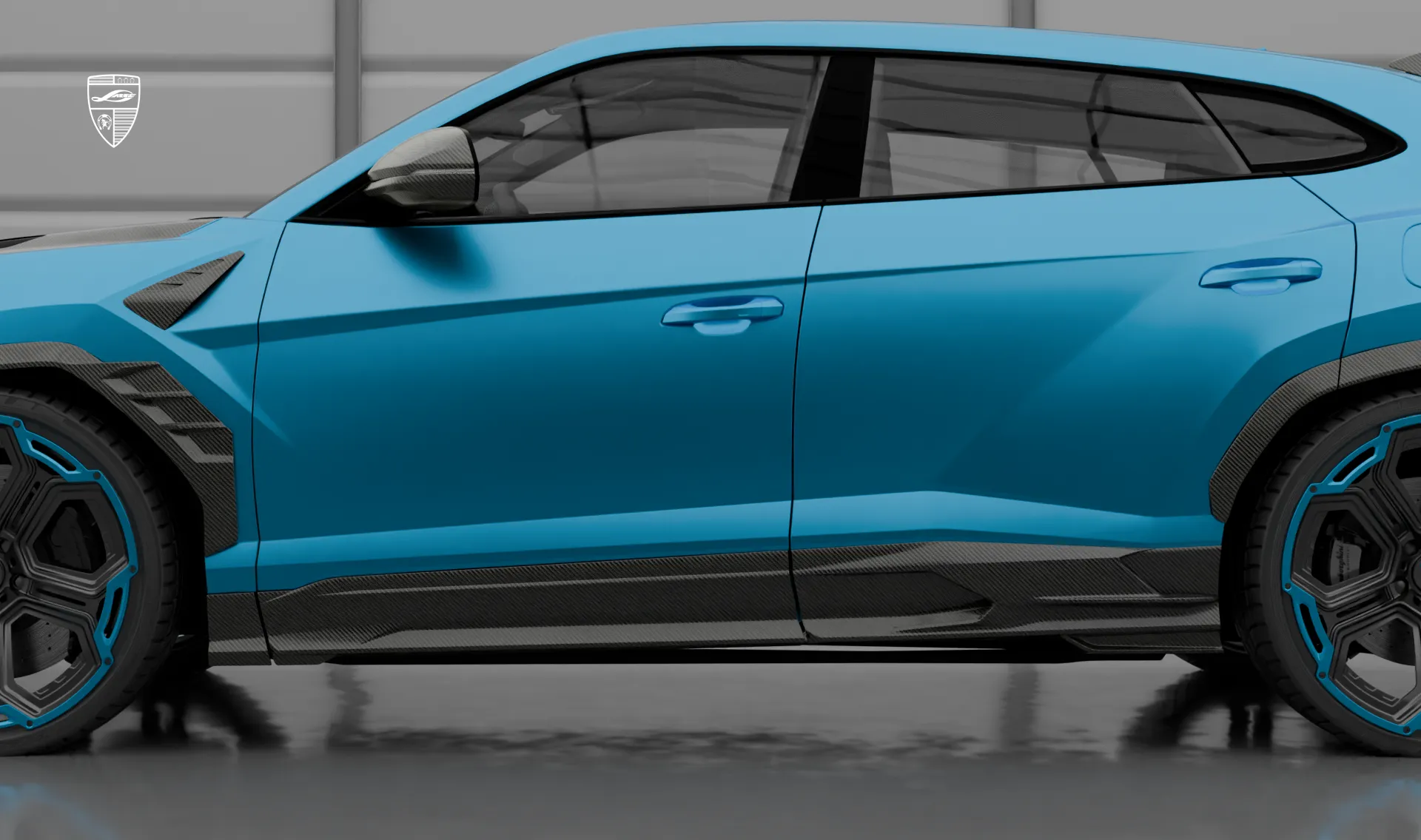 Door moldings for your Lamborghini URUS SE in a conversion kit from LARTE Design