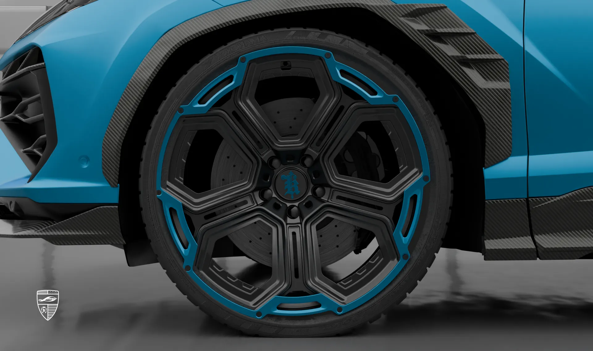 Forged rims upgrade for the luxury car Lamborghini URUS SE from LARTE Design