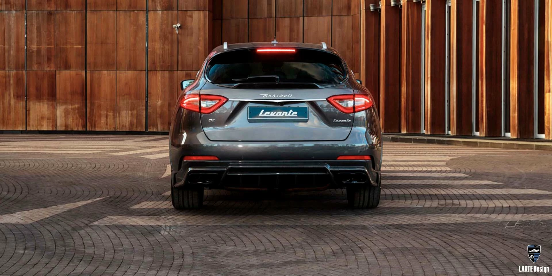 Buy carbon fiber Rear bumper diffuser for Maserati Levante GT V 8 power 580 hp Gray 2022