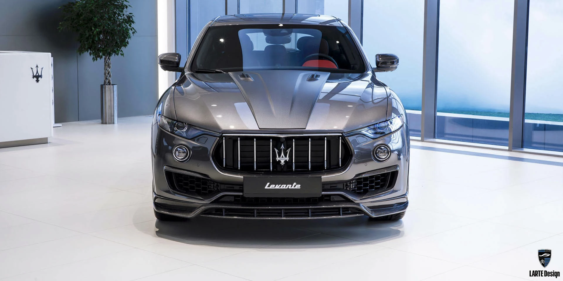 Buy carbon fiber Front bumper splitter for Maserati Levante GT V 8 power 580 hp Gray 2023