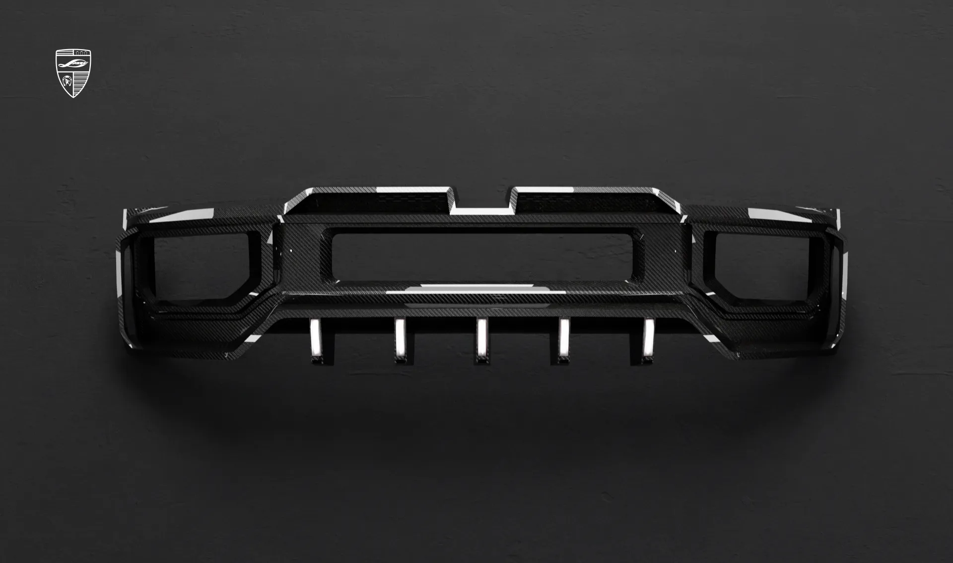 Front bumper upgrade for the family car wide AMG 63 G-Class Facelift from LARTE Design