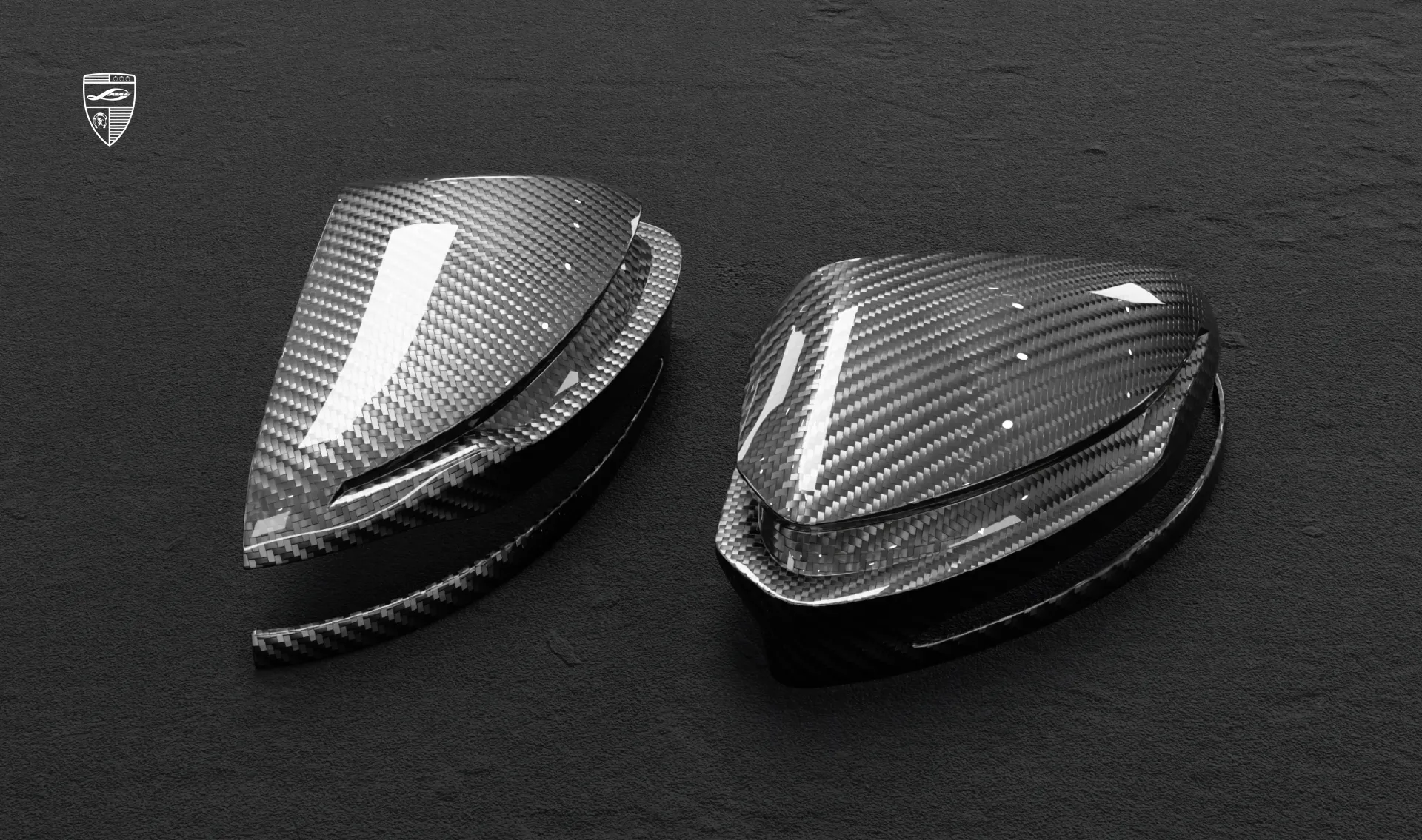 Mirror caps for your wide AMG 63 G-Class Facelift in the appearance package by LARTE Design