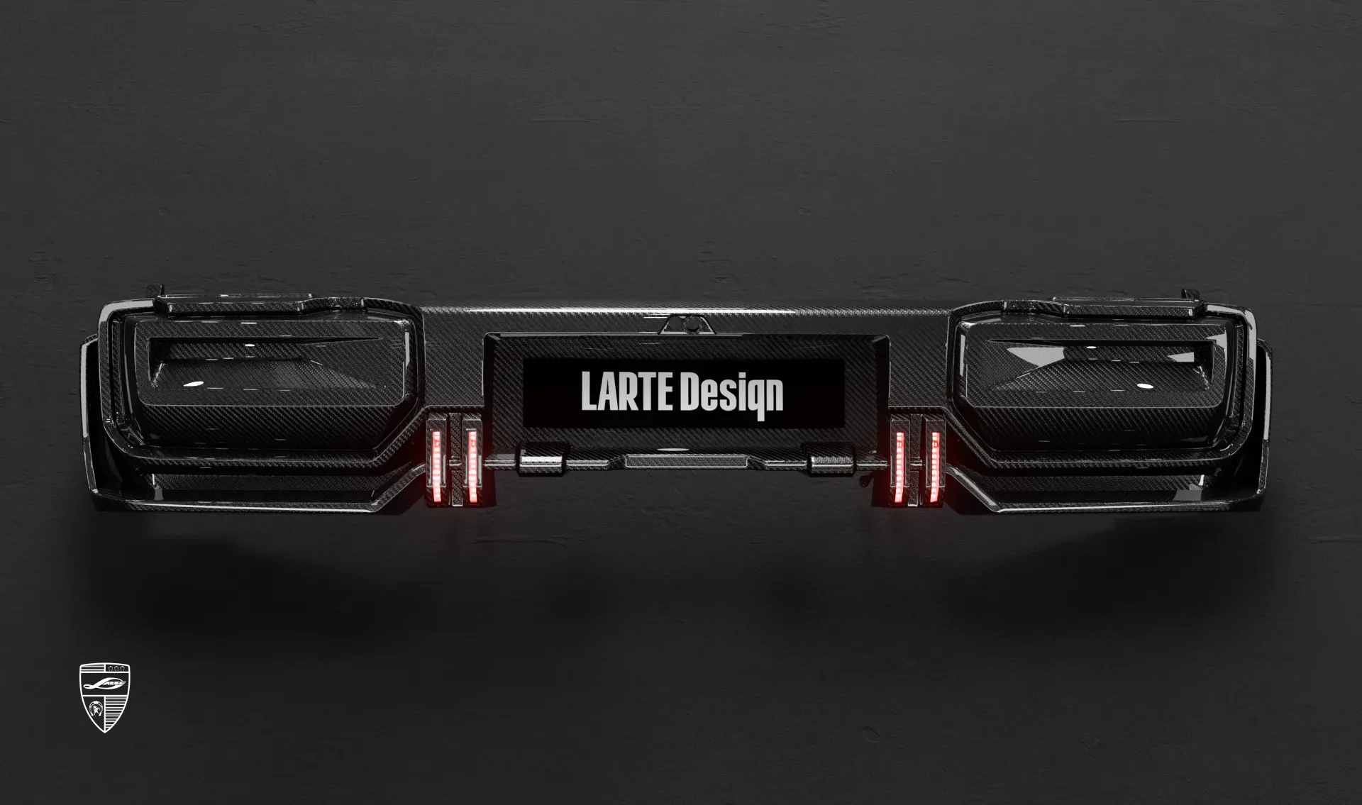 Rear bumper for your wide AMG 63 G-Class Facelift in the appearance package by LARTE Design