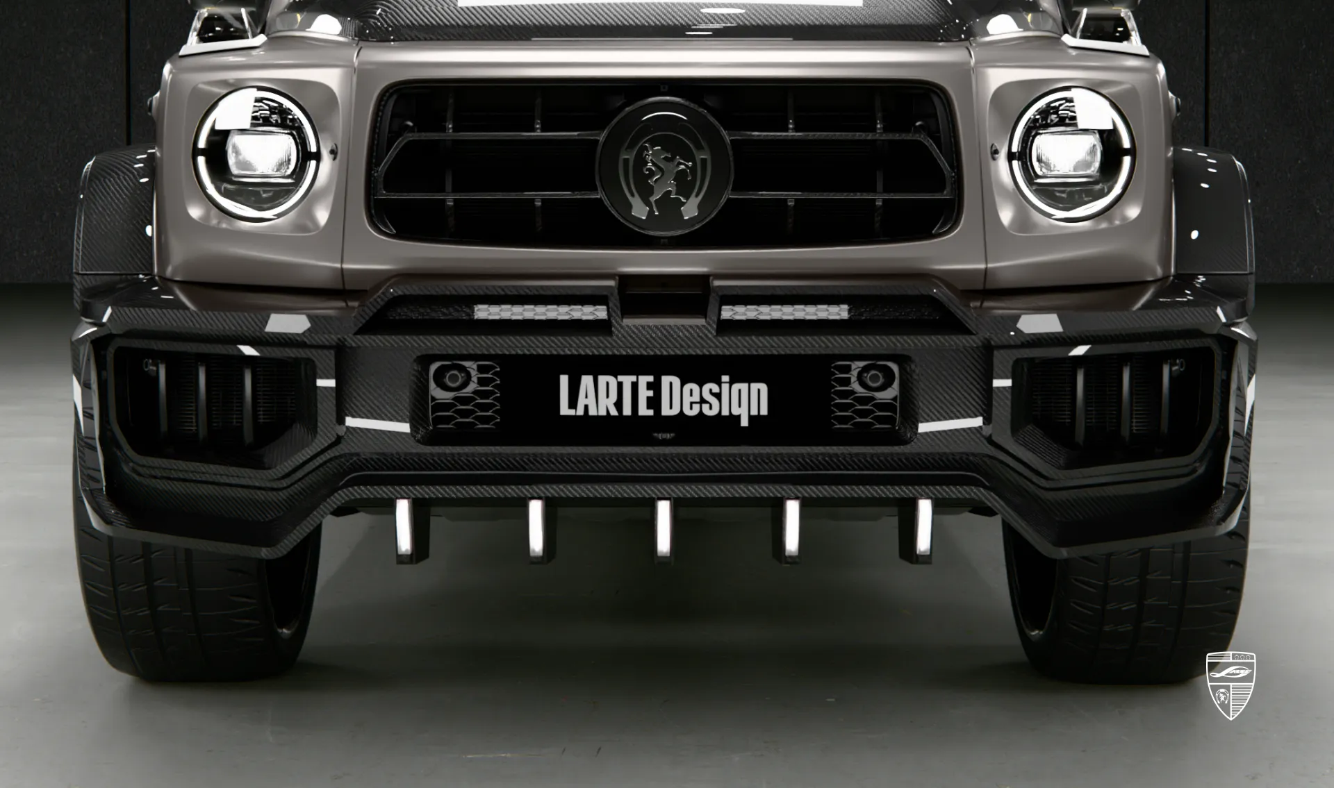 Front bumper for your wide AMG 63 G-Class Facelift in the appearance package by LARTE Design