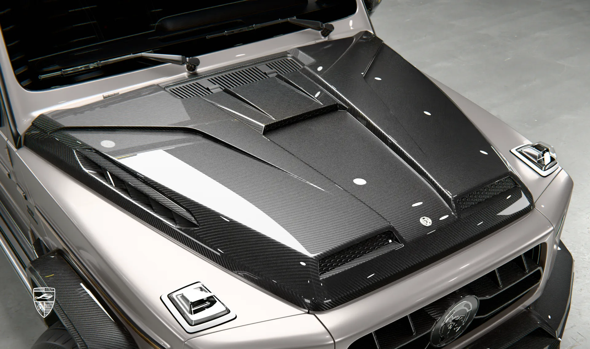 Hood upgrade for your SUV wide AMG 63 G-Class Facelift from LARTE Design