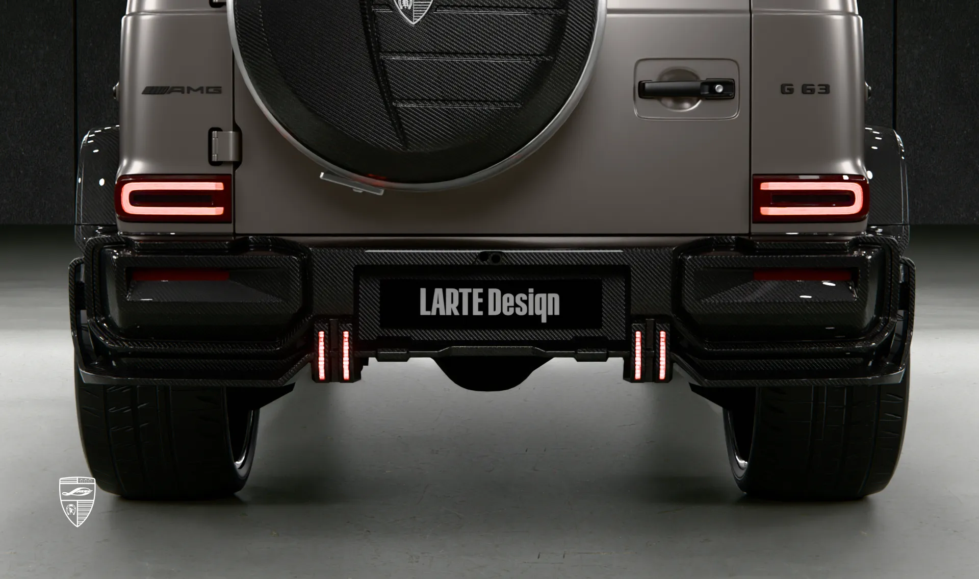 Rear bumper upgrade for your SUV wide AMG 63 G-Class Facelift from LARTE Design