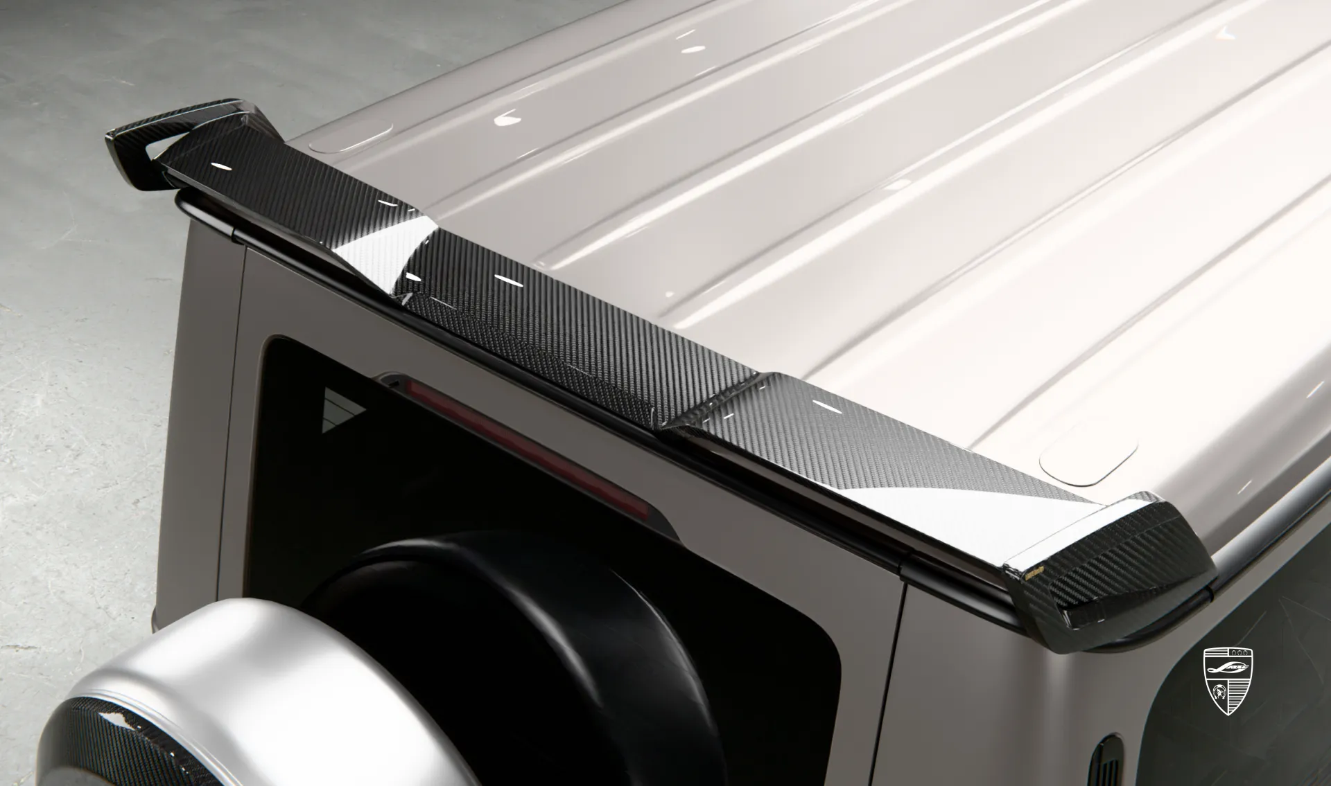 Spoiler upgrade for the family car wide AMG 63 G-Class Facelift from LARTE Design