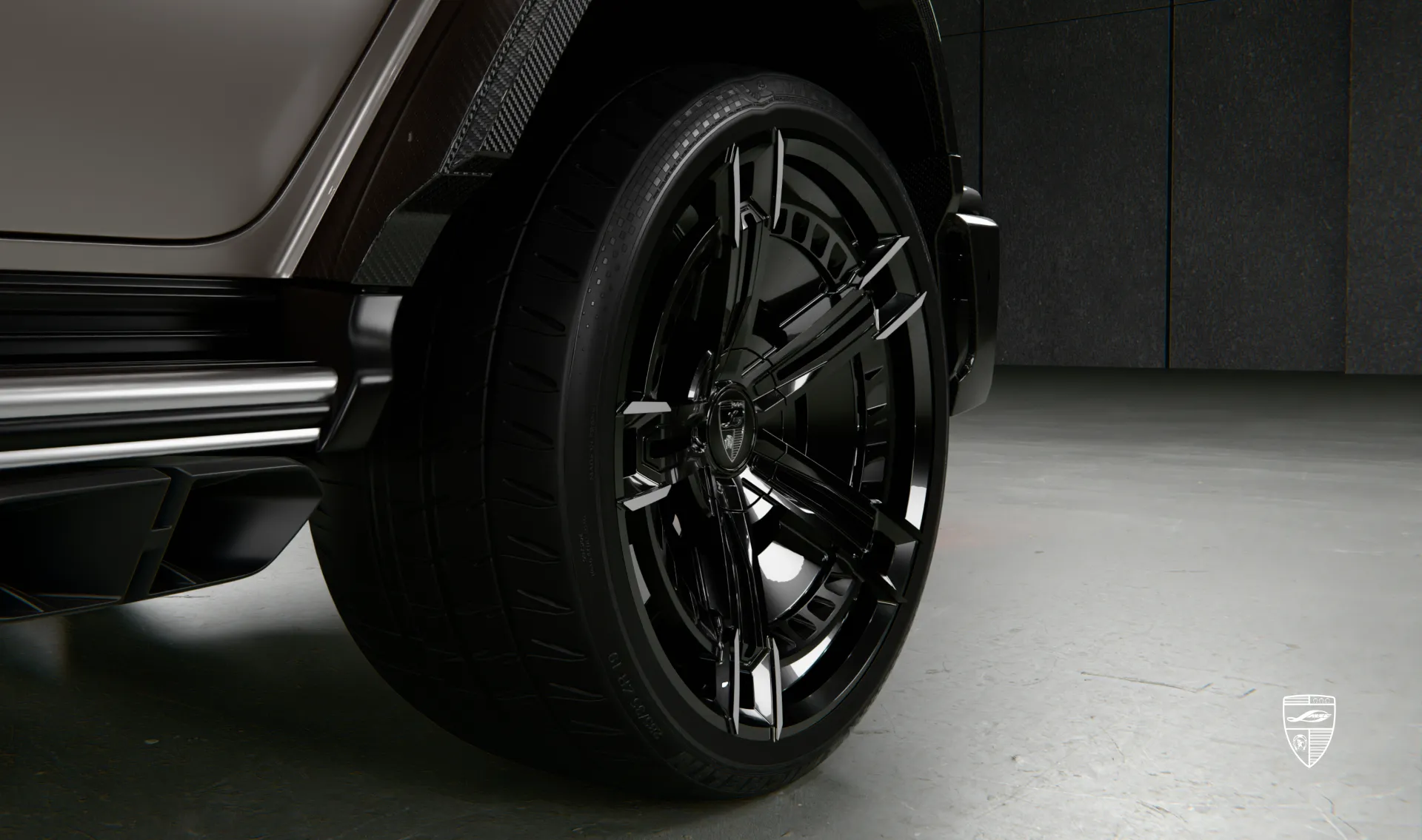 Custom forged rims upgrade for the family car wide AMG 63 G-Class Facelift from LARTE Design