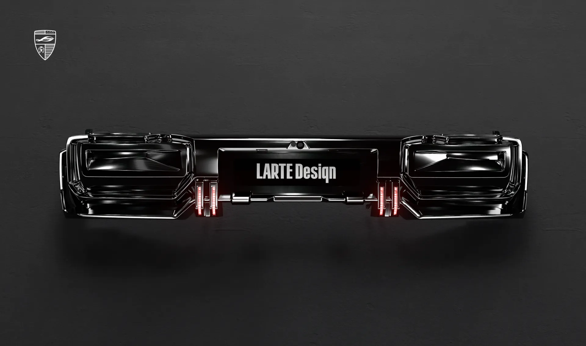Rear bumper upgrade for the family car wide AMG 63 G-Class Facelift from LARTE Design