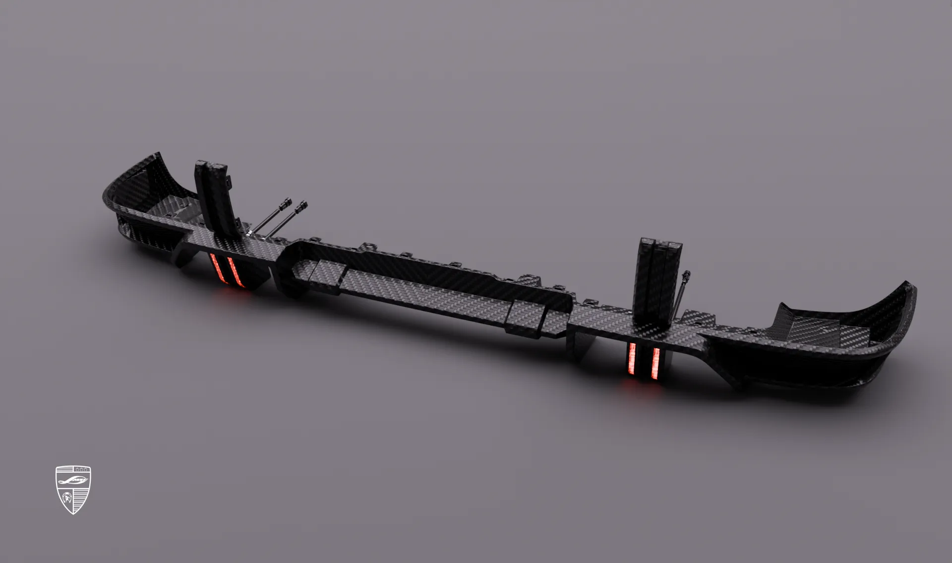 Carbon rear diffuser upgrade for the luxury car Mercedes AMG 63 G-Class Facelift from LARTE Design