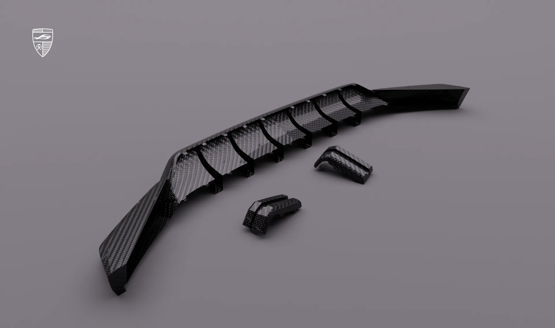 Carbon front lip upgrade for the luxury car Mercedes AMG 63 G-Class Facelift from LARTE Design