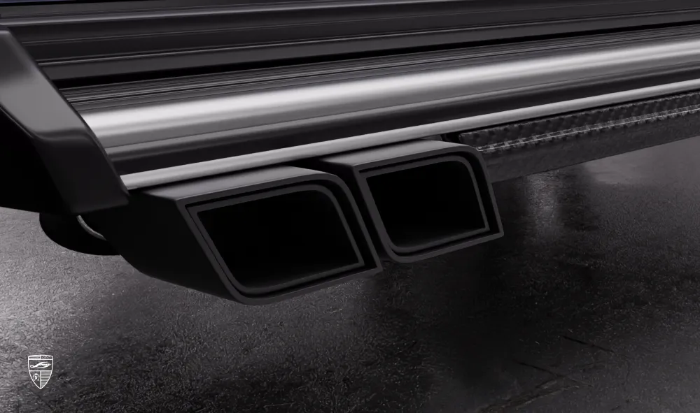 Dual exhaust tips for your Mercedes AMG 63 G-Class Facelift in a conversion kit from LARTE Design