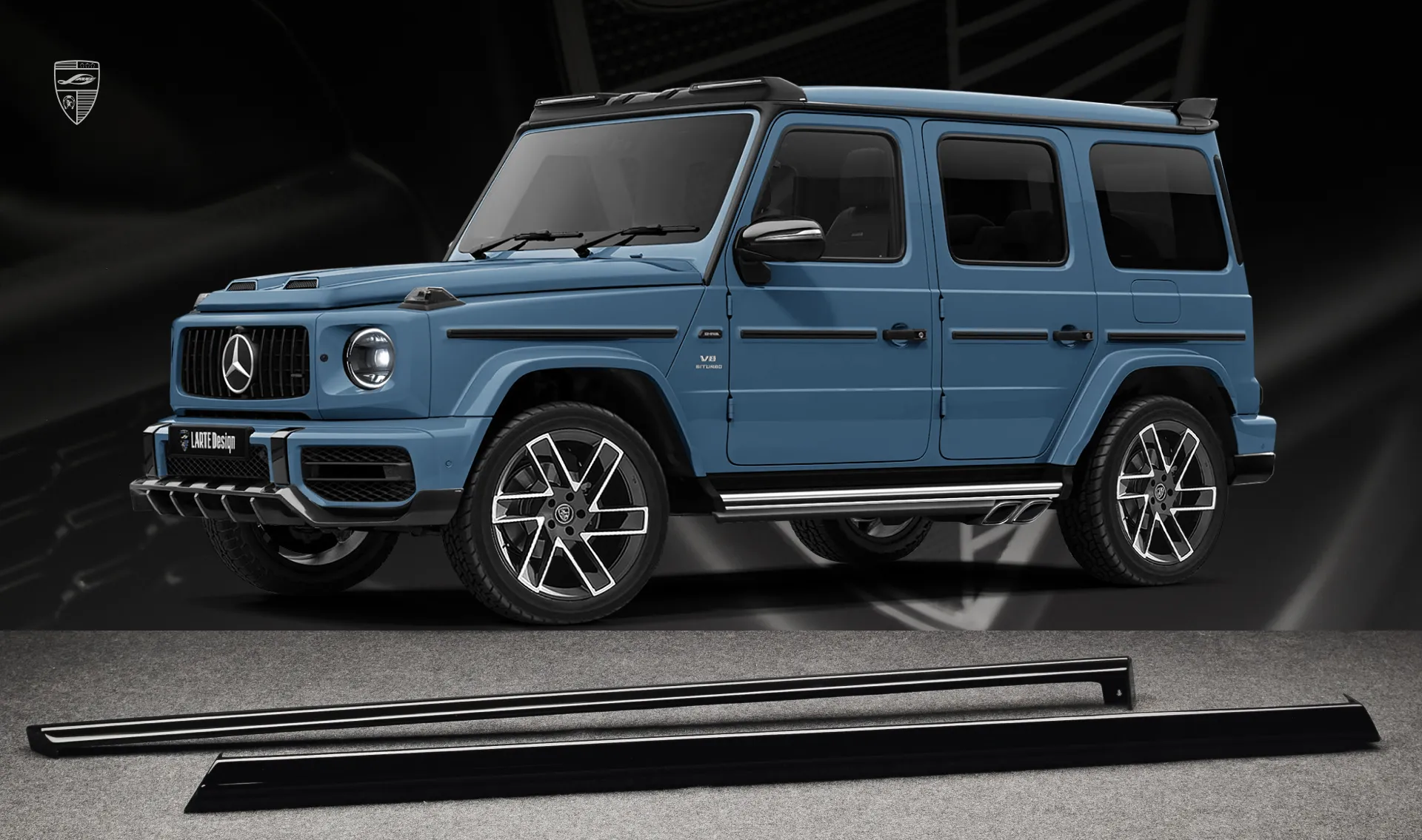 Side skirts upgrade for your SUV Mercedes G63 AMG W463 from LARTE Design
