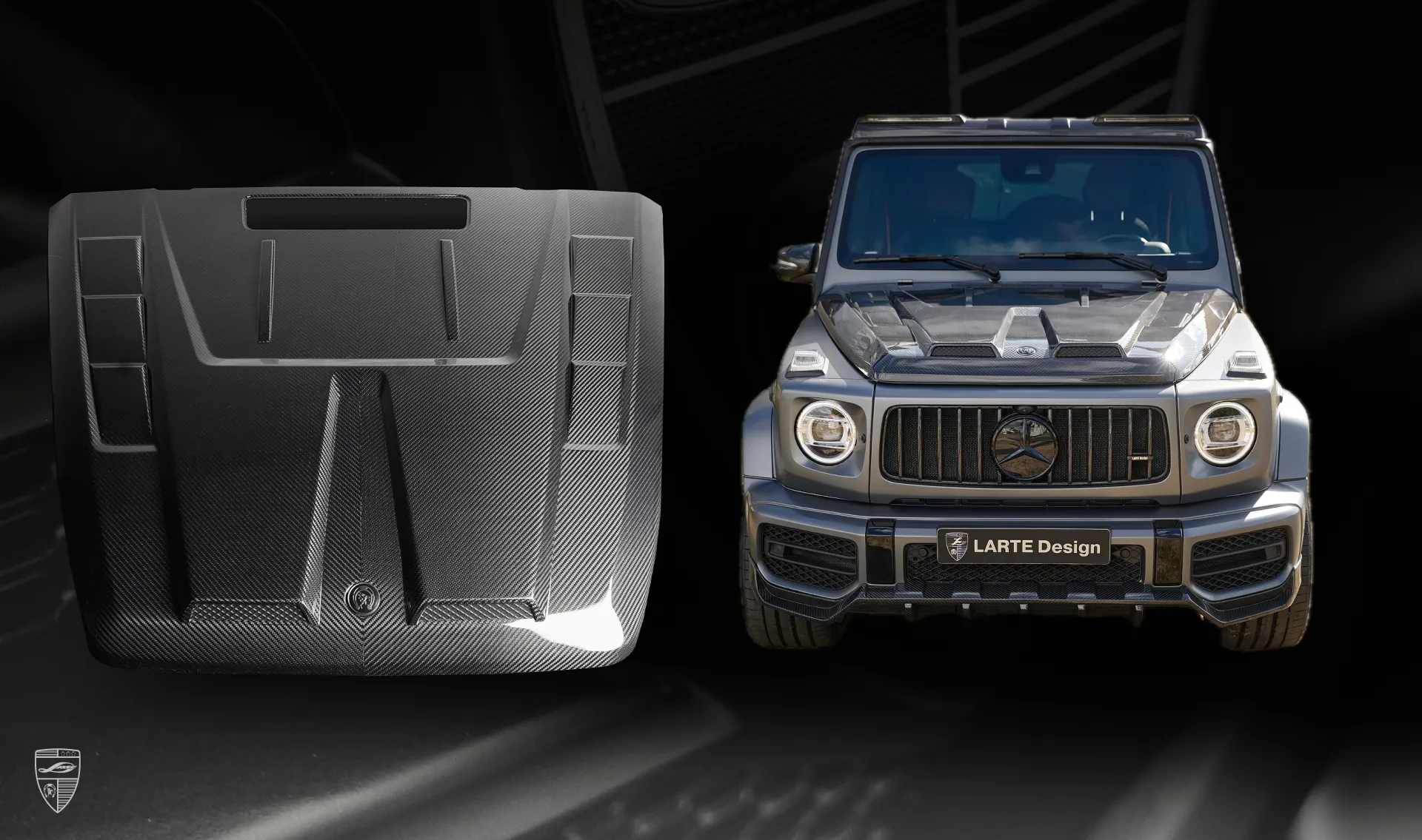 Carbon bonnet for your Mercedes G63 AMG W463 in the appearance package by LARTE Design