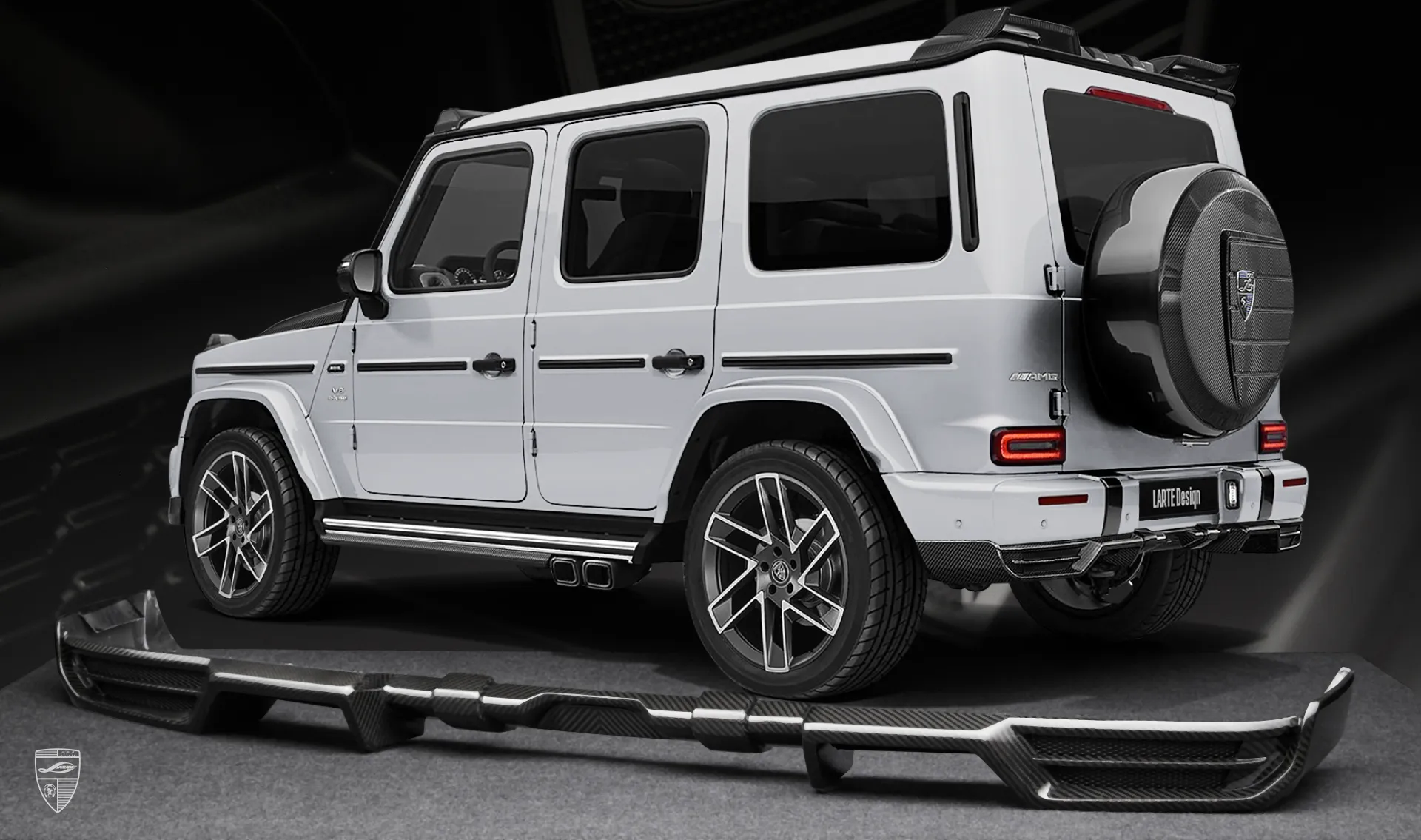 Carbon diffuser upgrade for your SUV Mercedes G63 AMG W463 from LARTE Design