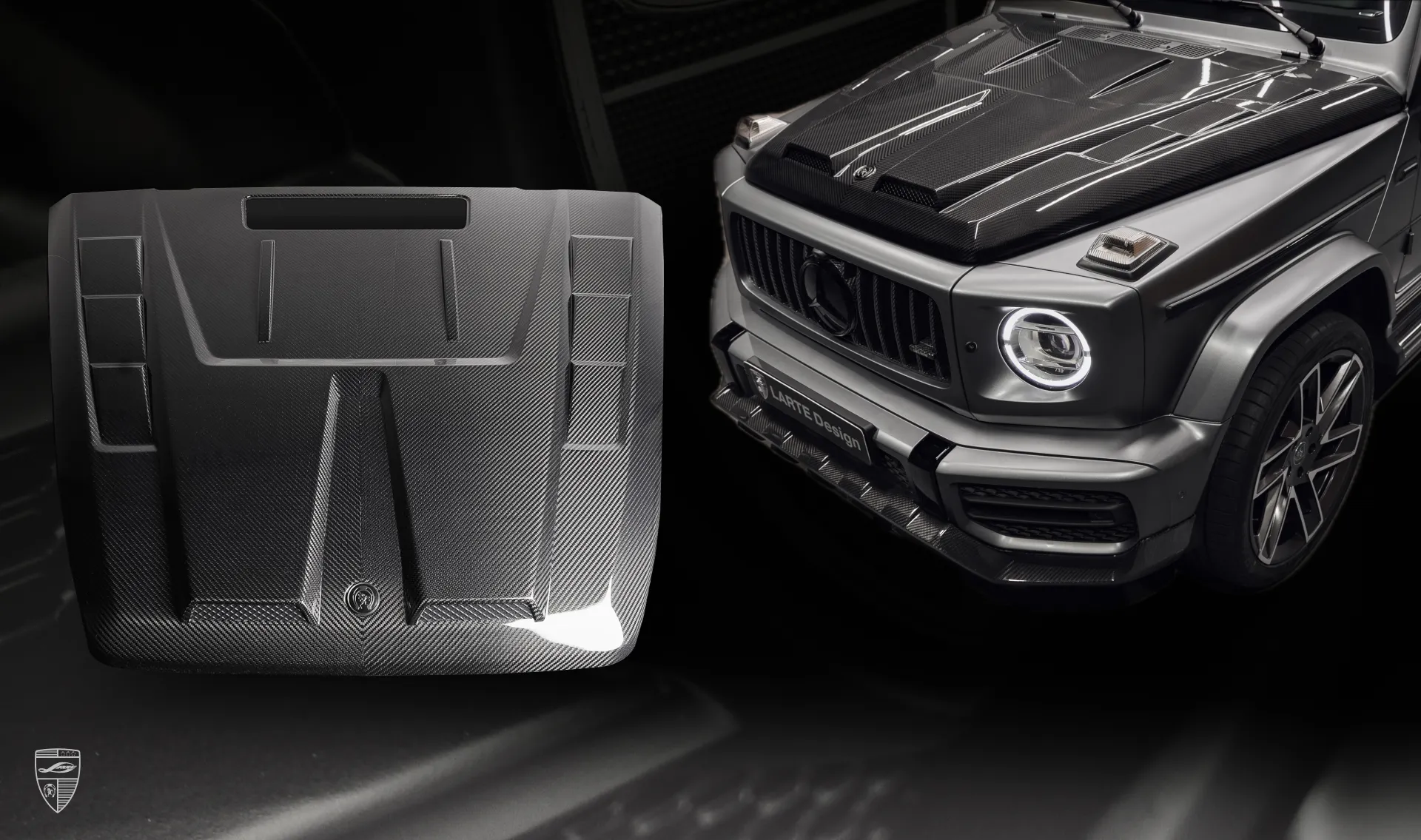 Carbon hood upgrade for your SUV Mercedes G63 AMG W463 from LARTE Design