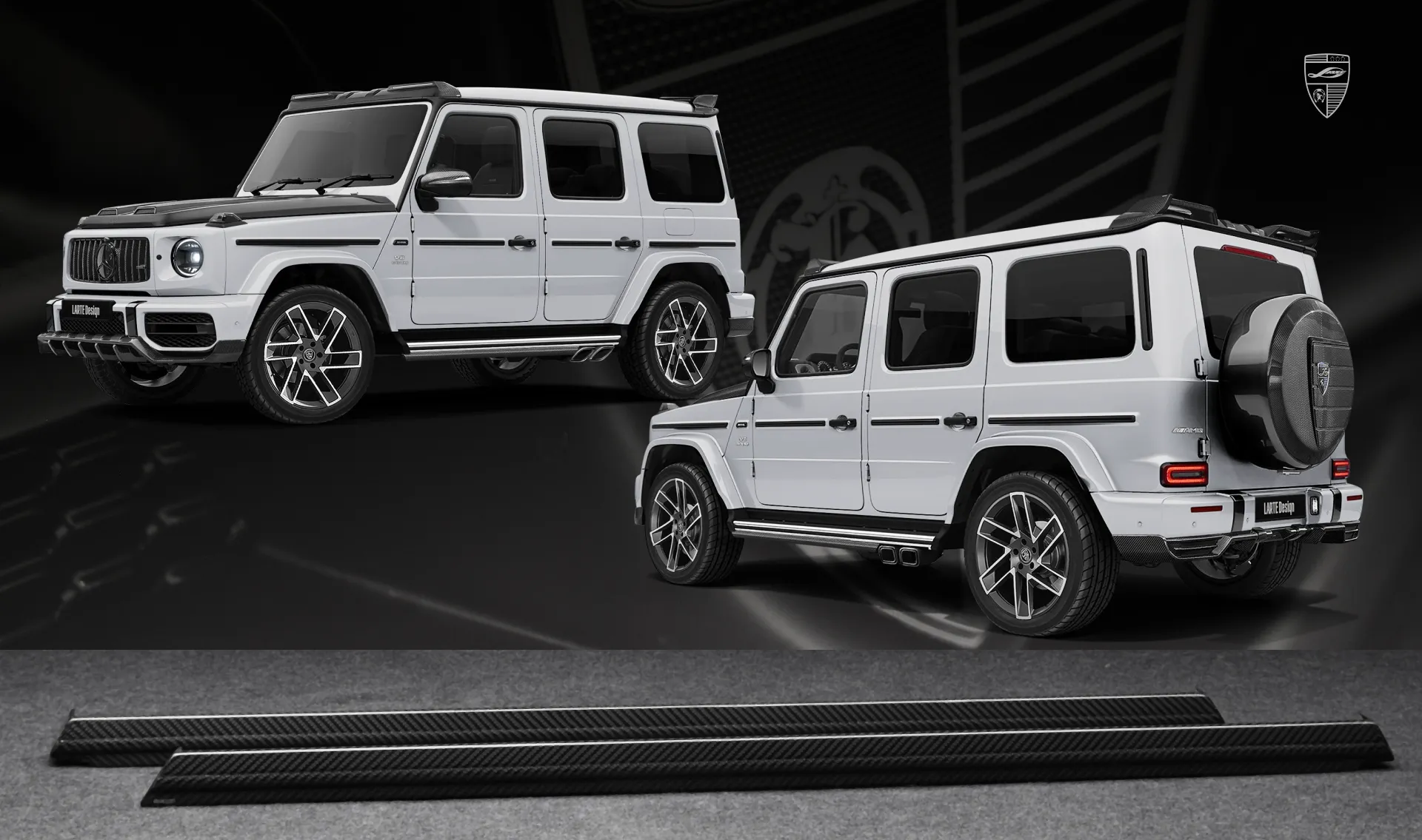 Carbon blades for your Mercedes G63 AMG W463 in the appearance package by LARTE Design