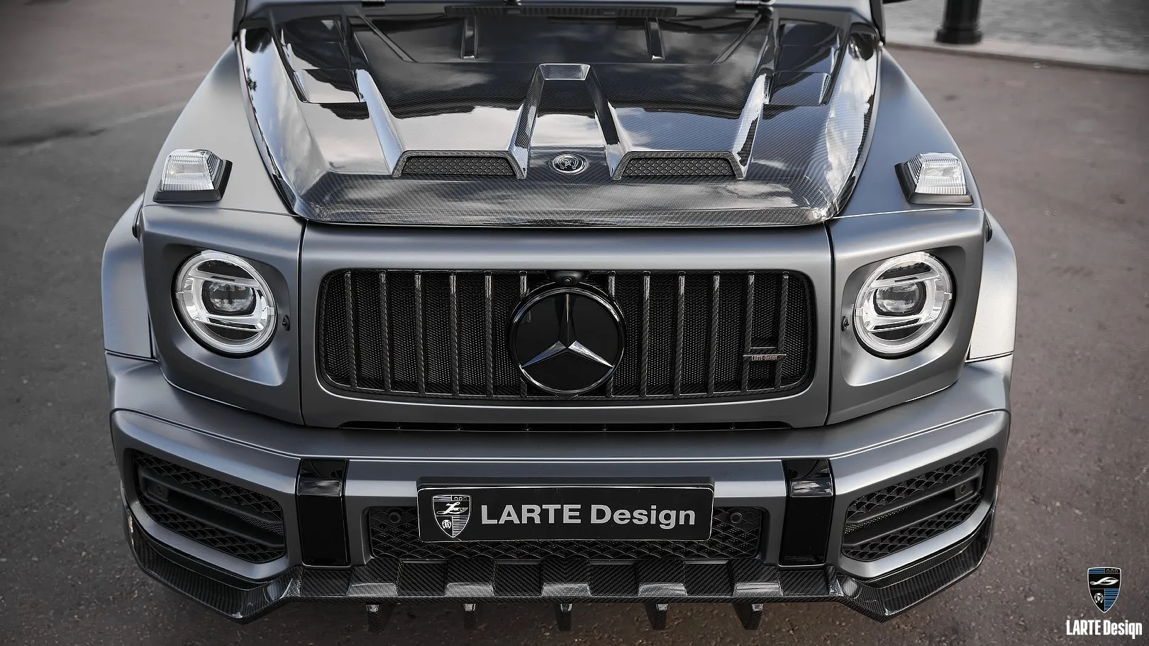 Front grille in tuning for Mercedes G63 W463 by LARTE Design