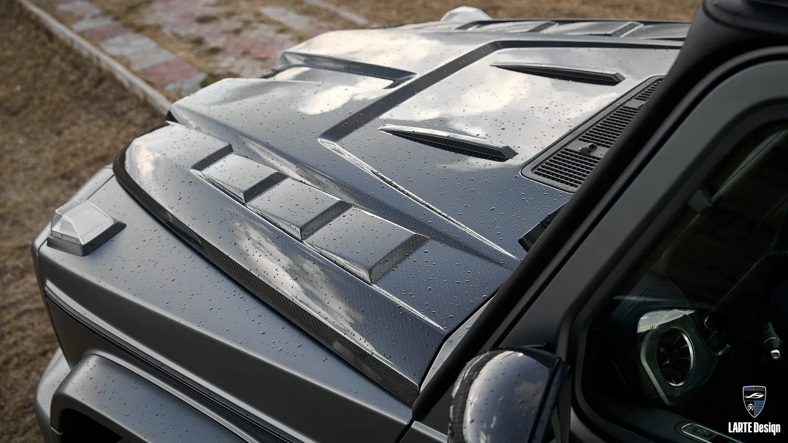 Hood in tuning for Mercedes G63 W463 by LARTE Design