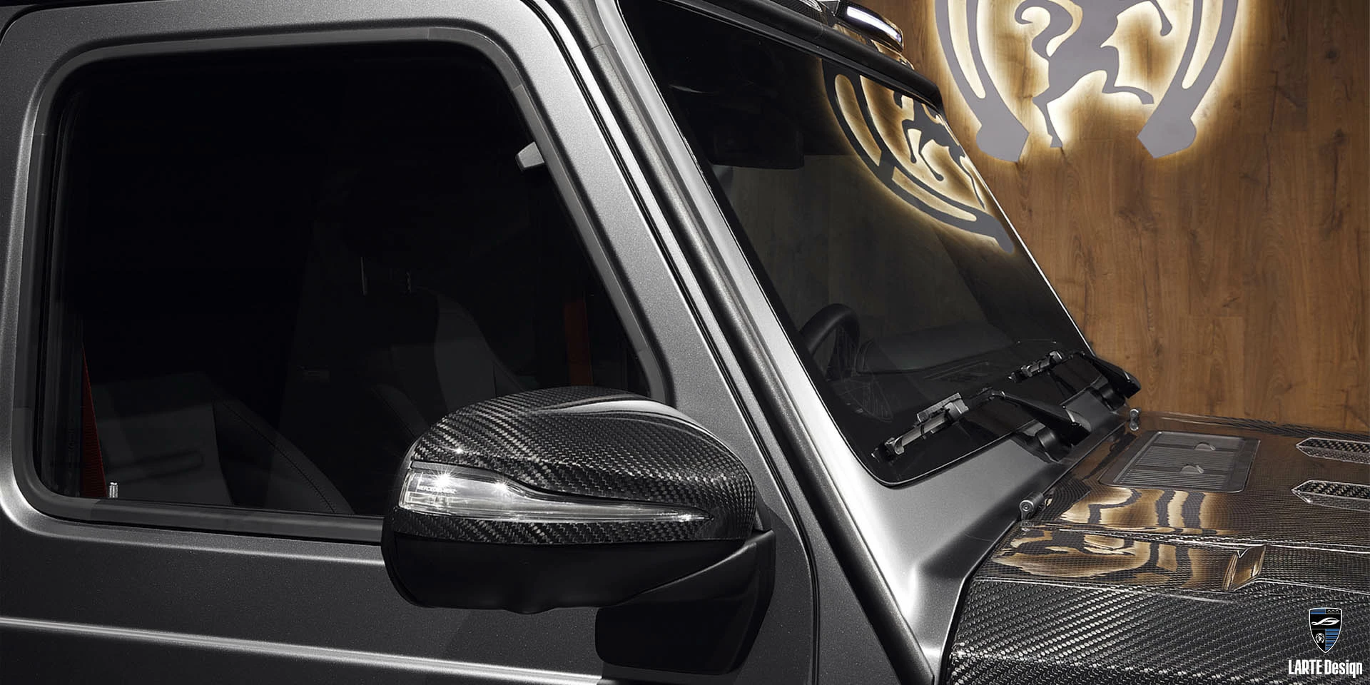 Buy carbon fiber Mirror overlays for Mercedes-Benz G-Class 63 AMG W463 Selenite Grey metallic