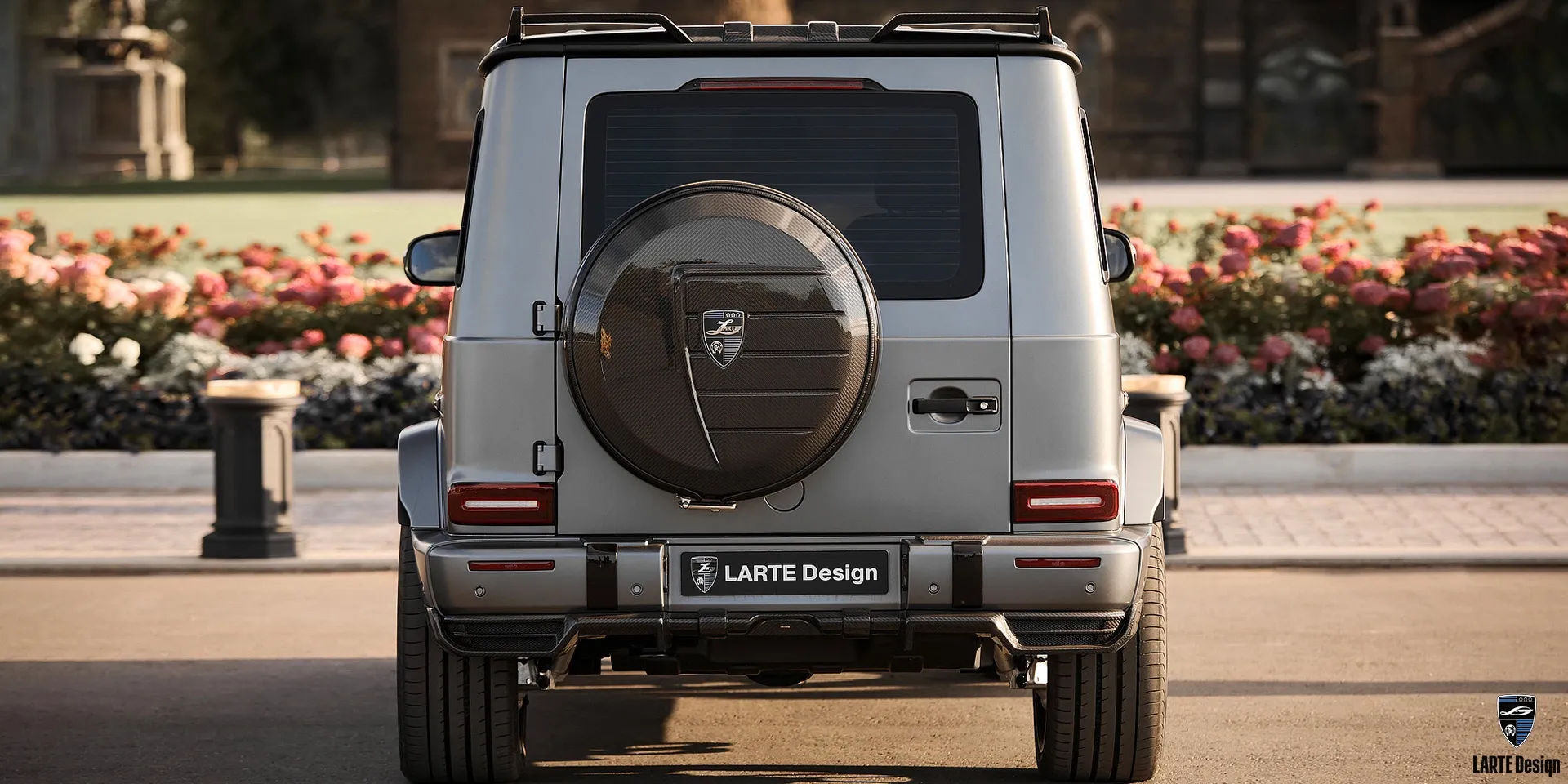 Carbon fiber rear diffuser for Mercedes G63 AMG W463, G 350d, 400d, 500 by LARTE Design