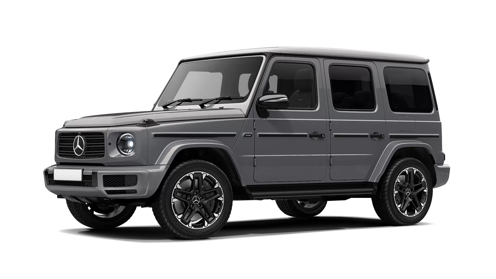 Mercedes G class W463 with carbon body kit: front view shown in Mojave Silver