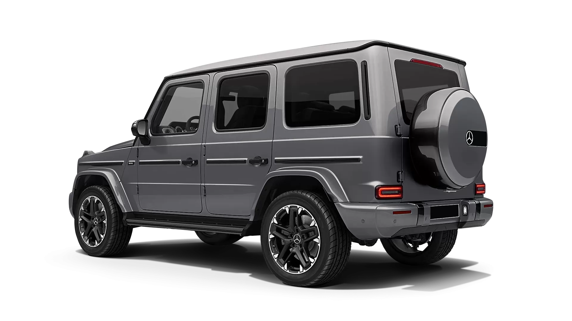 Mercedes G class W463 with painted body kit: rear view shown in Mojave Silver