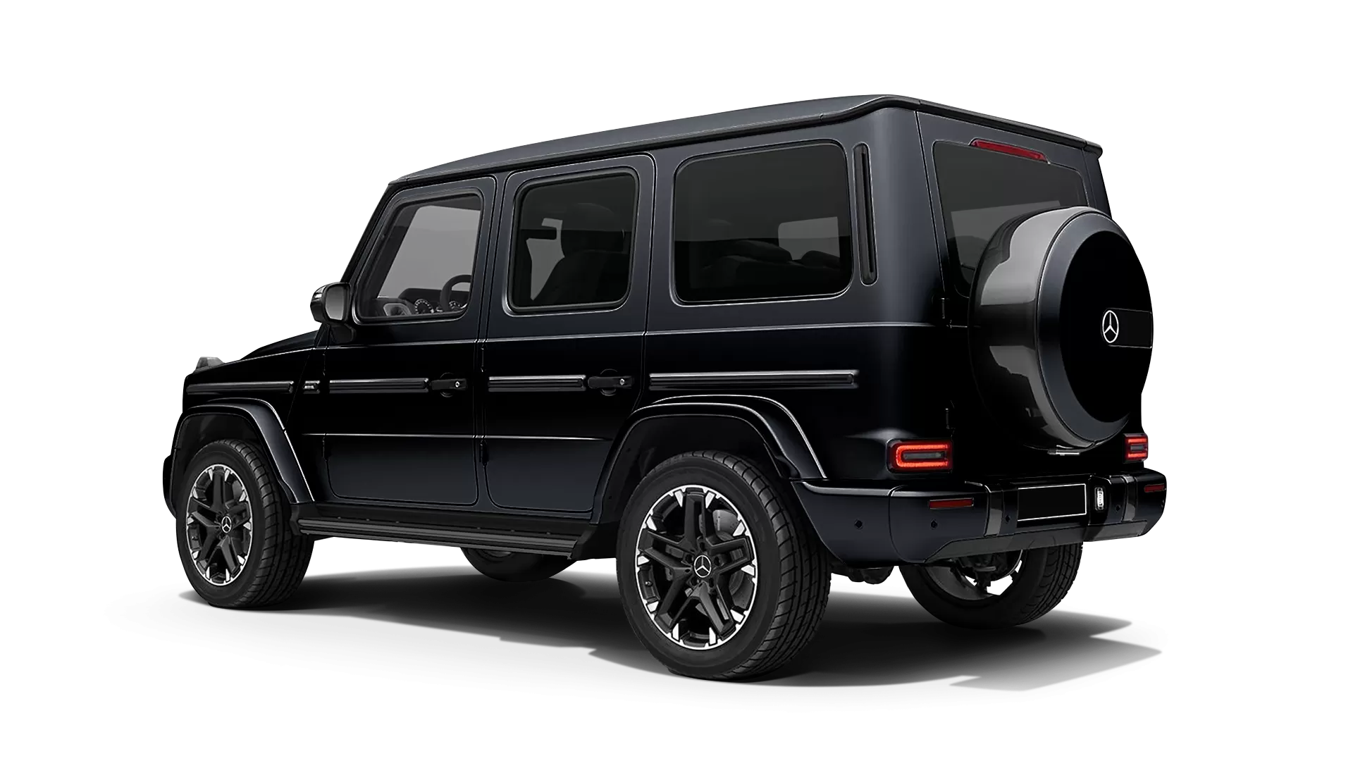 Mercedes G class W463 stock rear view in Night Black color