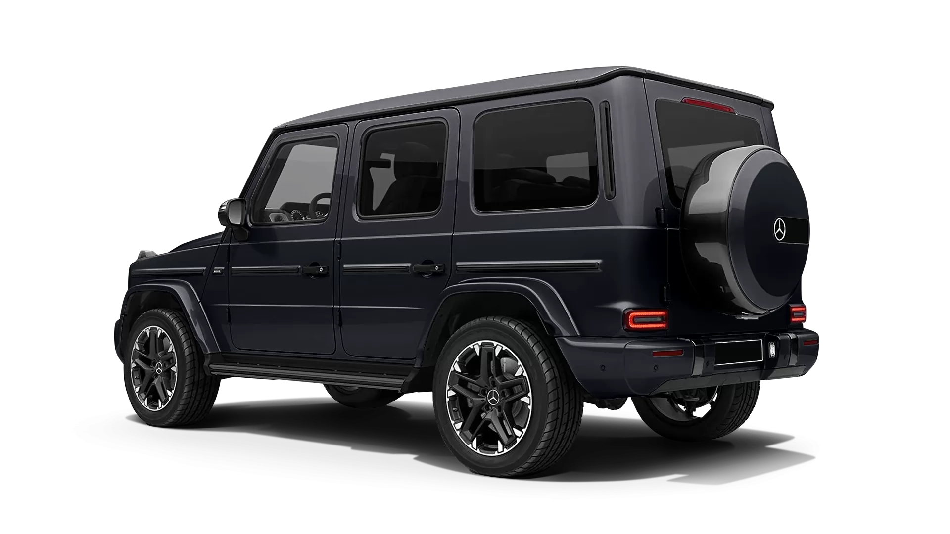 Mercedes G class W463 stock rear view in Obsidian Black color